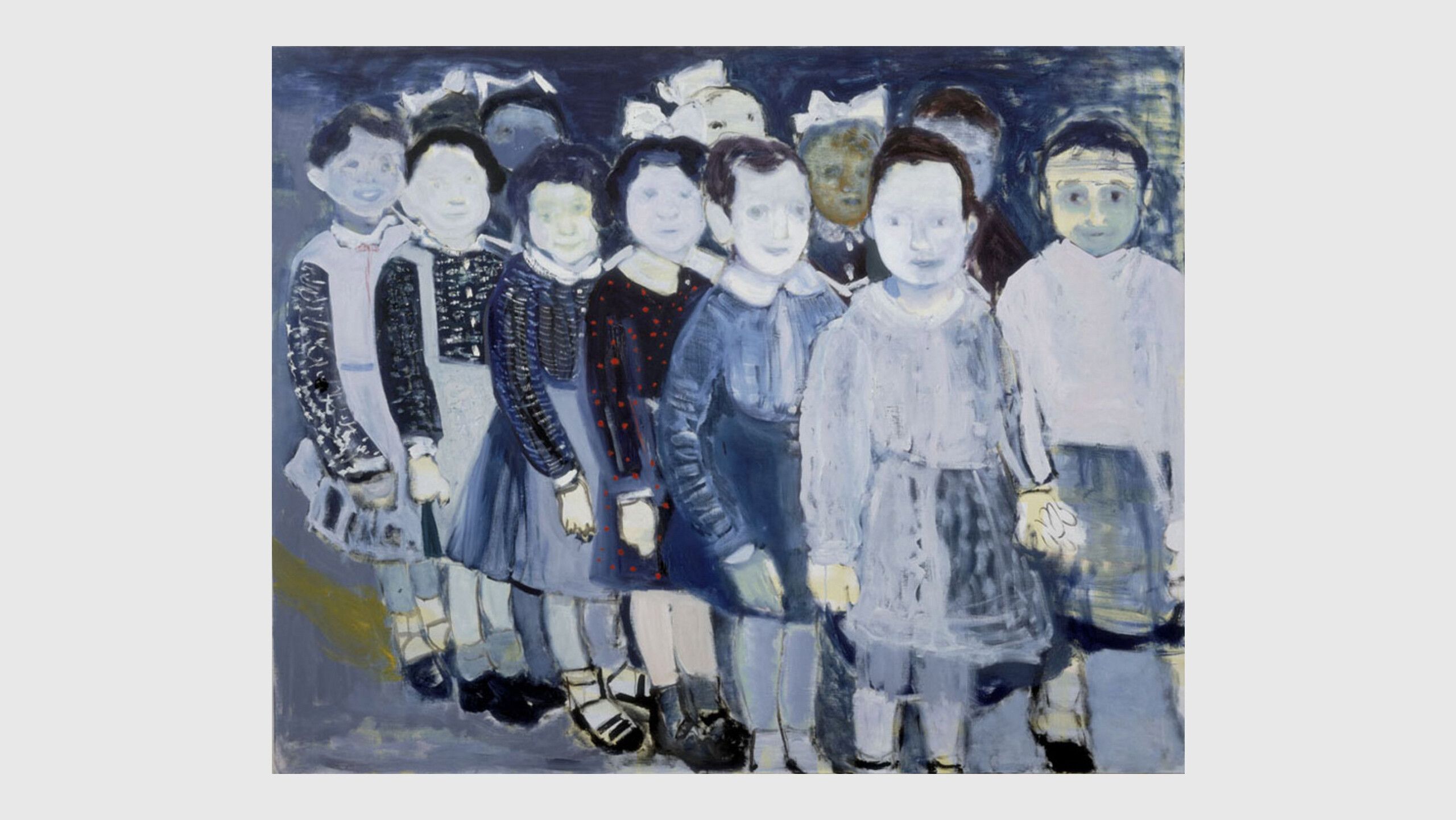 An artwork by Marlene Dumas, titled The Turkish Schoolgirls, dated 1986. Stedelijk Museum, Amsterdam
