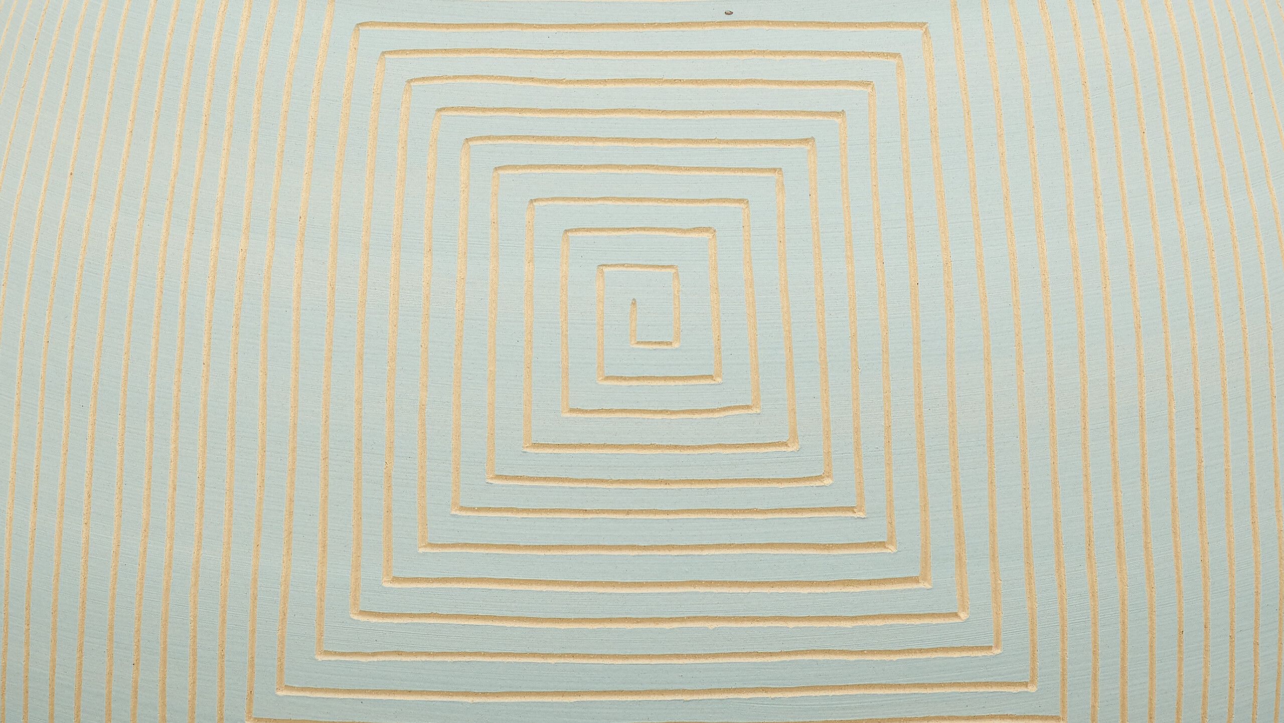 A detail of a stoneware sculpture by Shio Kusaka  titled (line 139), dated 2020