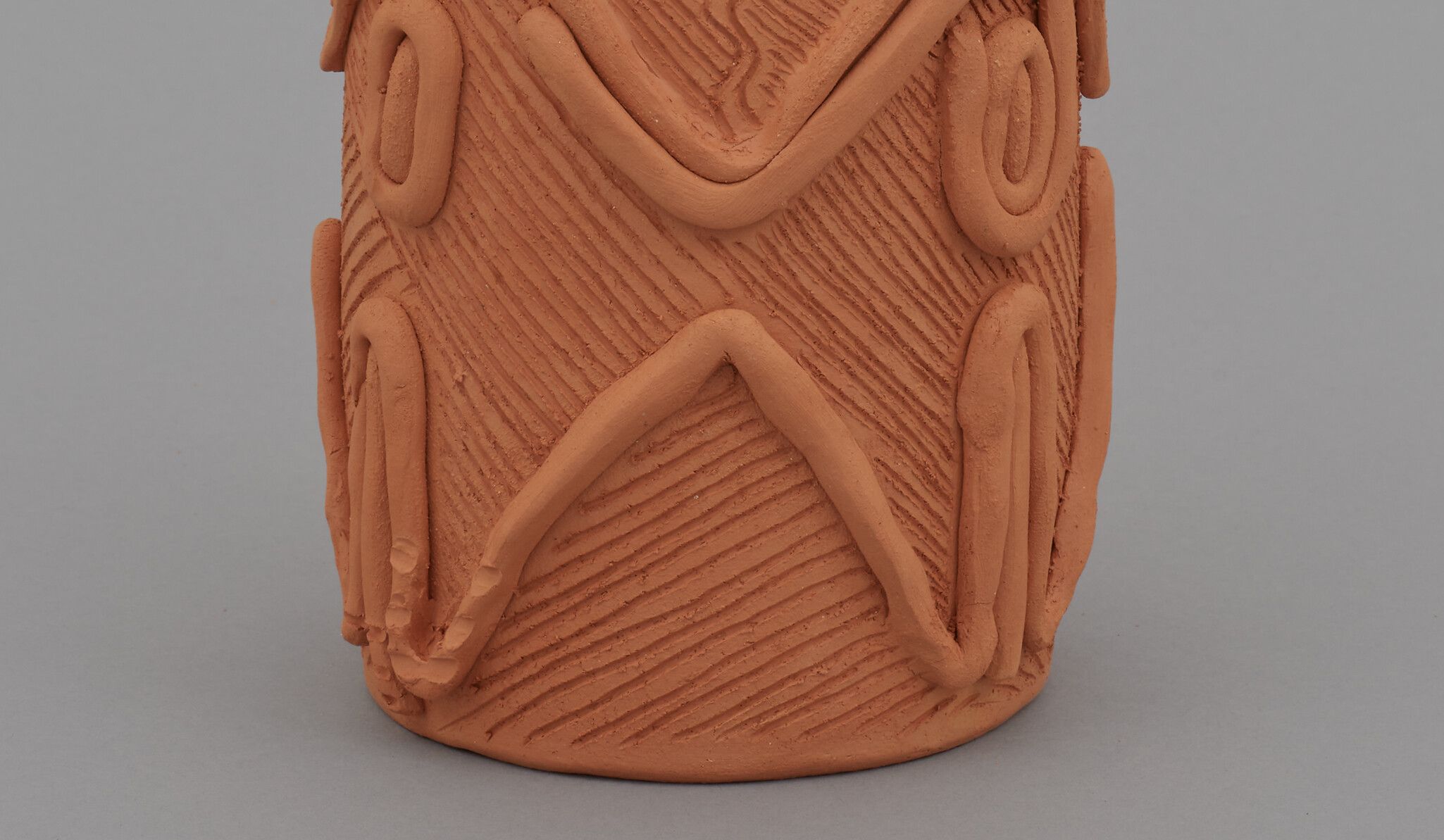 A detail of a sculpture by Shio Kusaka titled (Jomon study 6), dated 2021