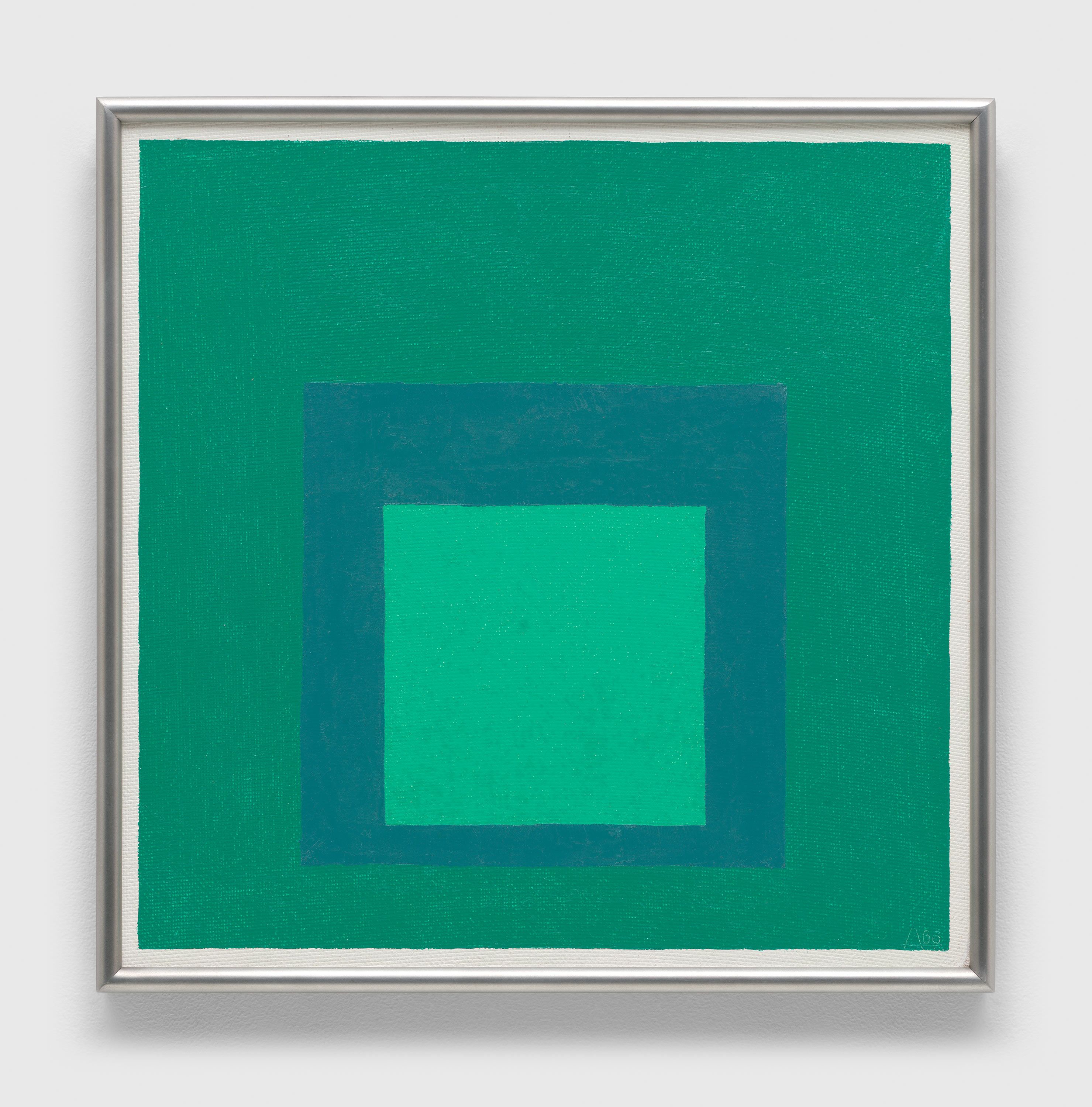 A painting by Josef Albers, titled Study for Homage to the Square, dated 1963.