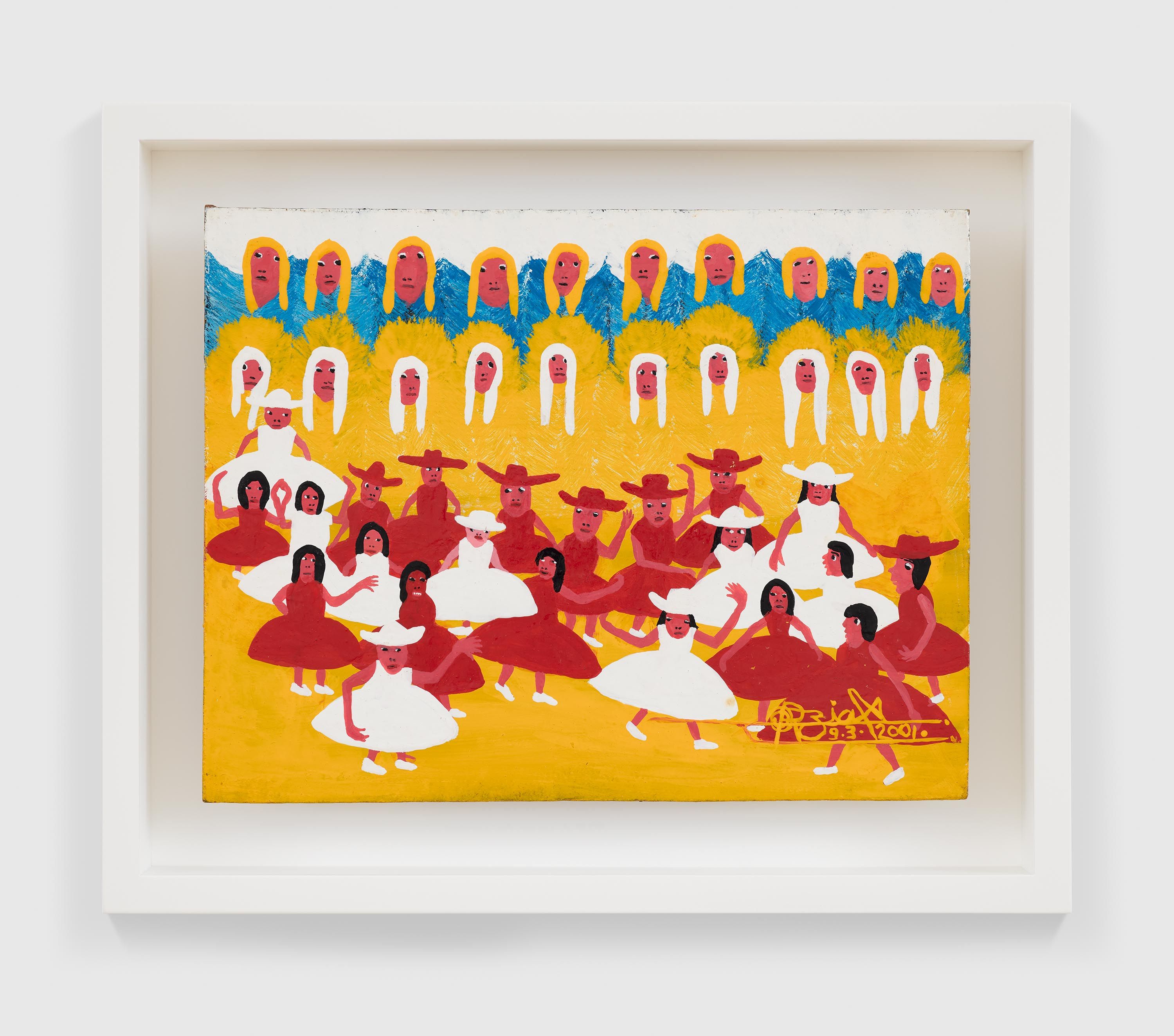 A painting by Odoteres Ricardo de Ozias, titled Desfilando, dated 2001.