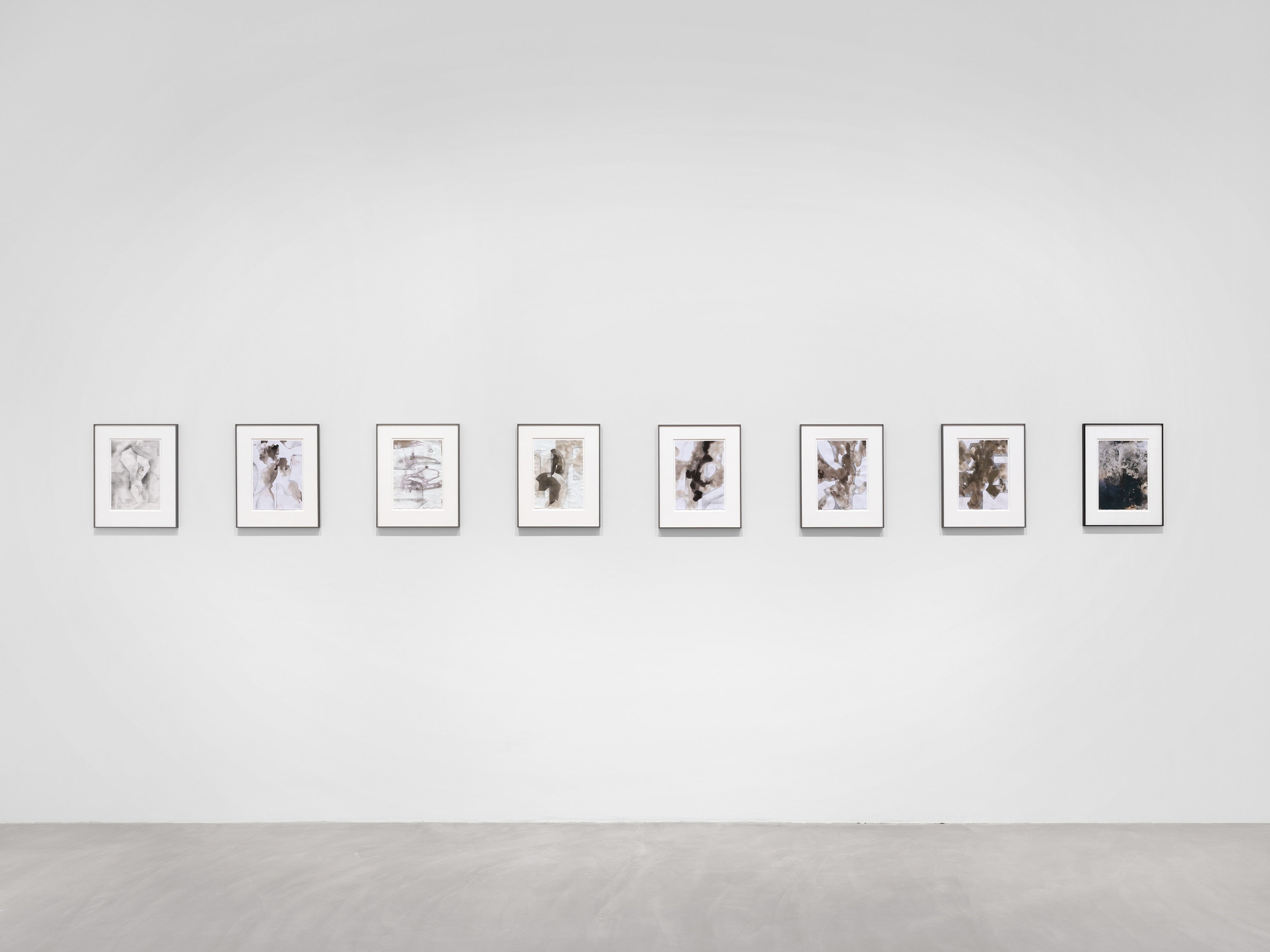An installation view of the exhibition, Gerhard Richter, at David Zwirner in Paris, dated 2025.