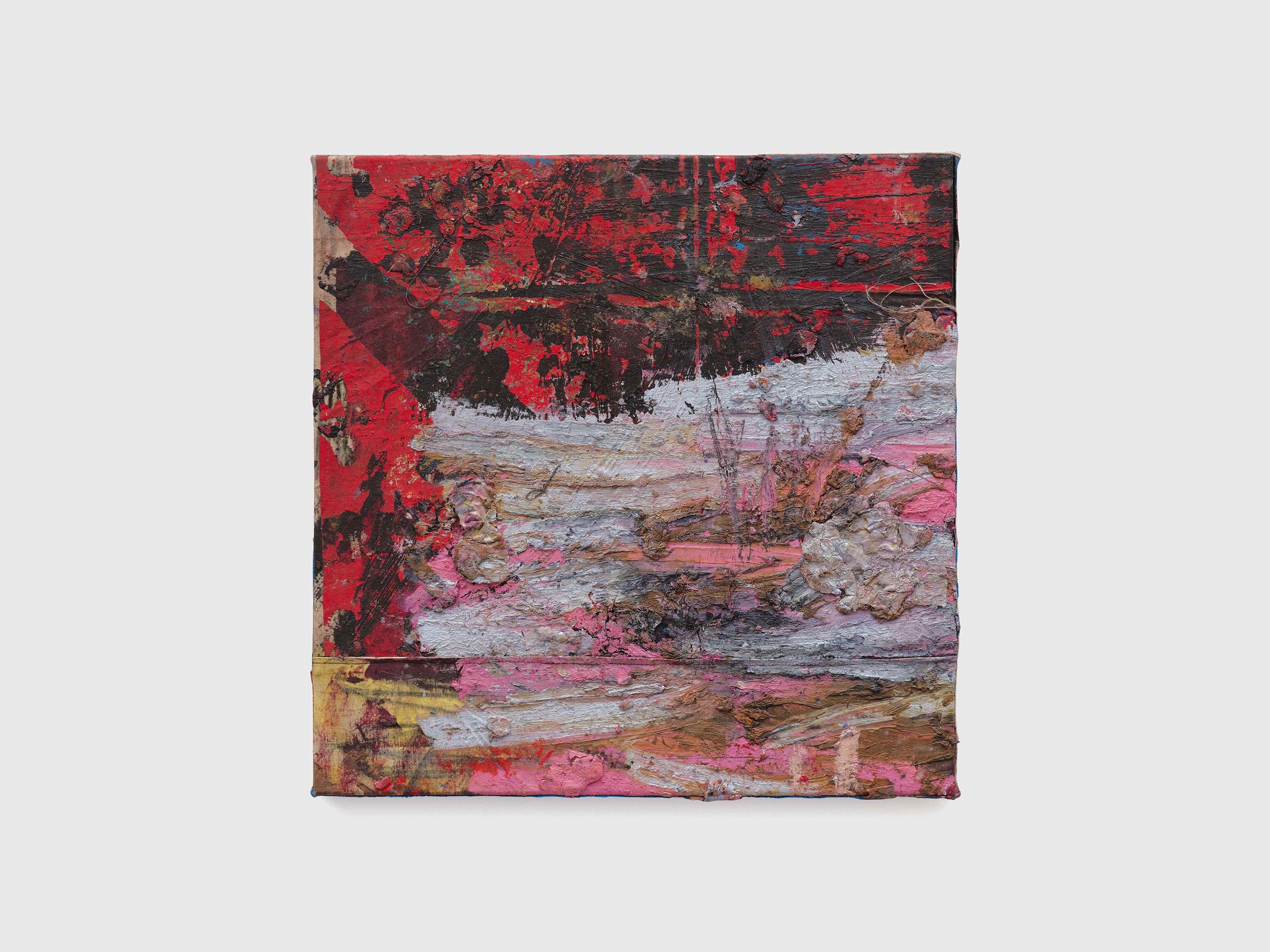 A painting by Oscar Murillo, titled manifestation, 2019 to 2023.