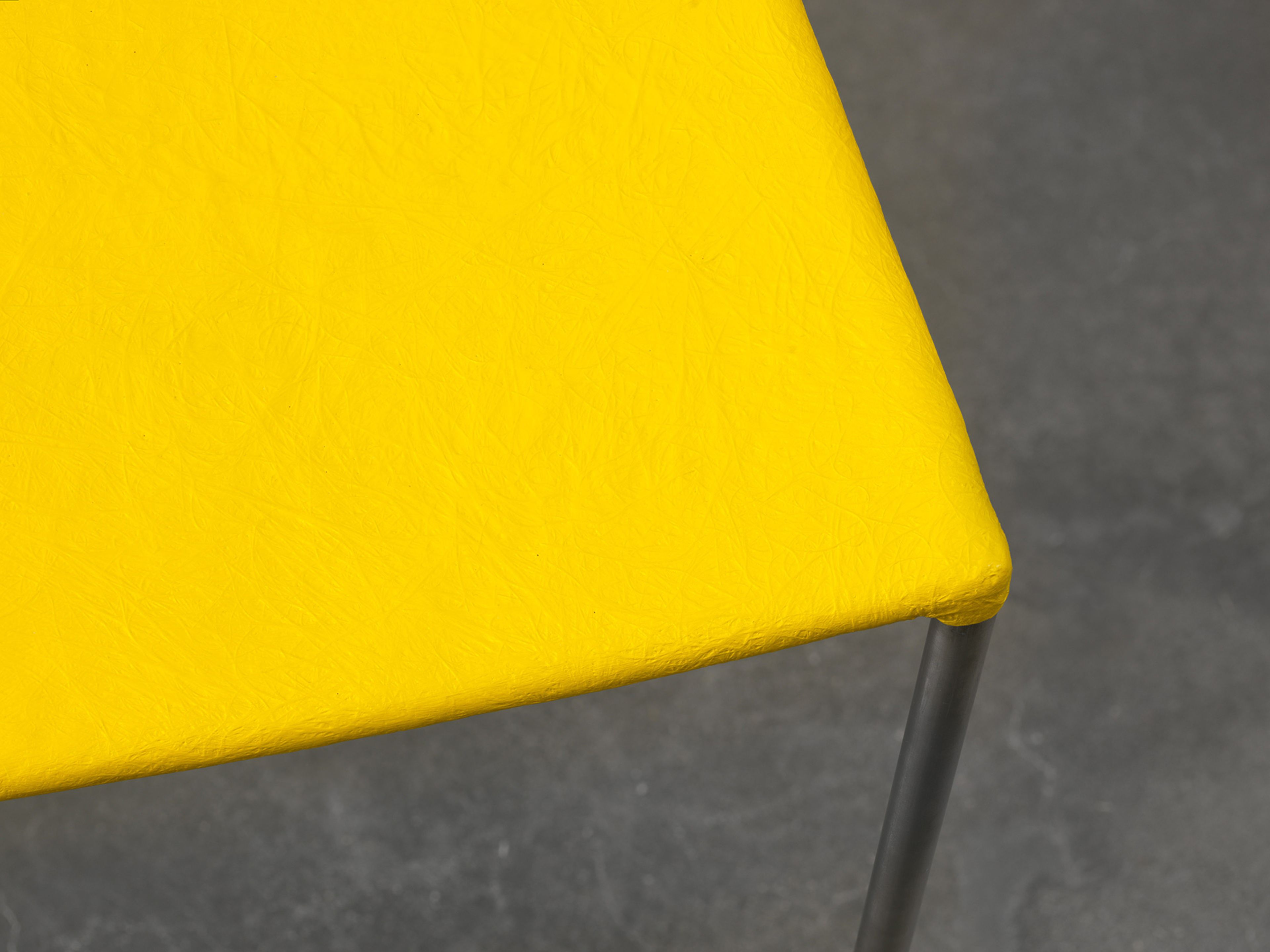 A detail of a furniture work by Franz West, titled K√ºnstlerstuhl (Artist's Chair), dated 2006/2016