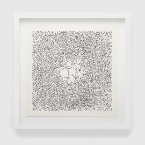 Ruth Asawa — Desert Star (P.004, Tied wire tree with asymmetrical five pointed star in center branching to an enclosed square)