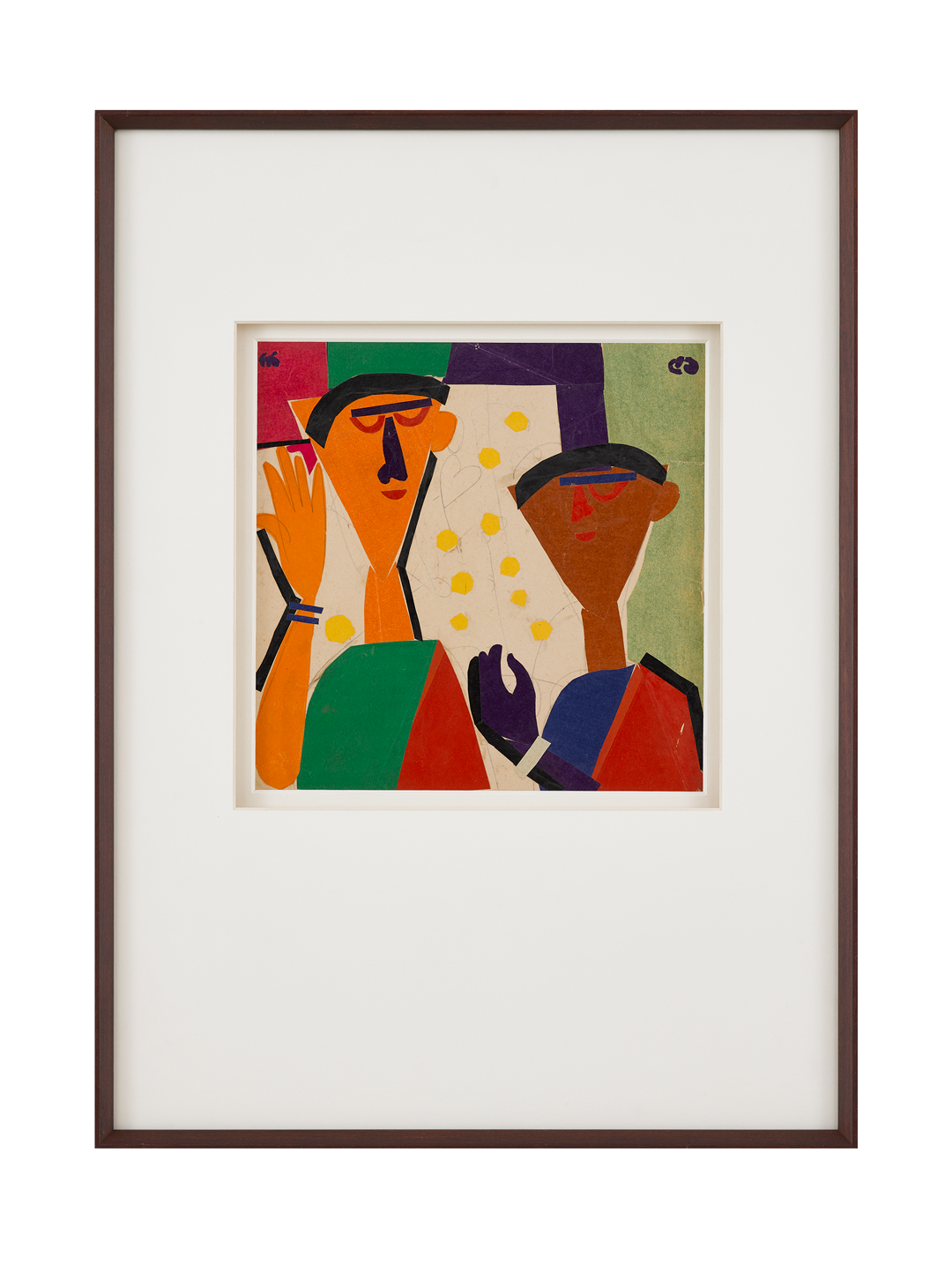An untitled work on paper by Benode Behari Mukherjee, dated 1959.