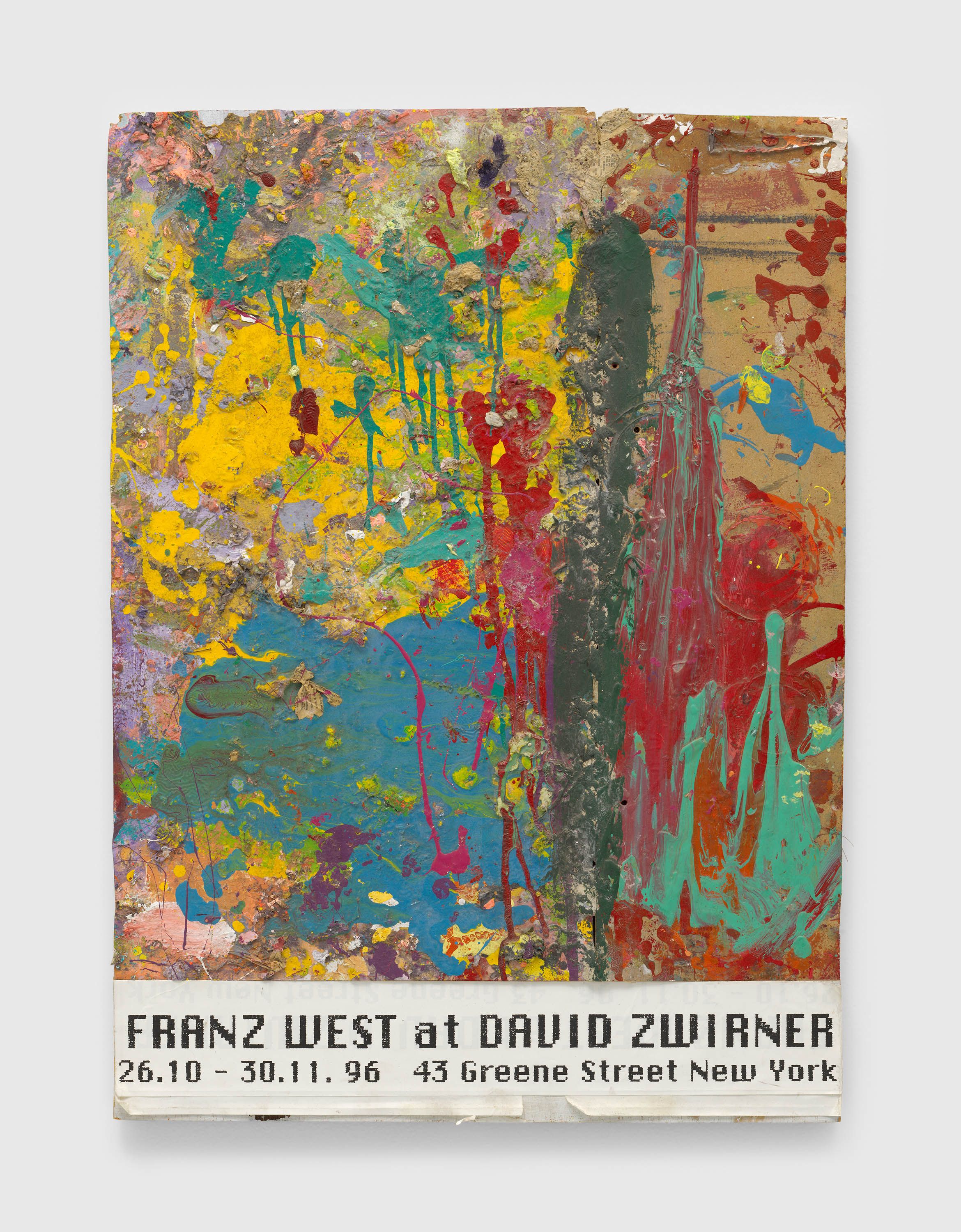 An untitled painting by Franz West, dated 1996.
