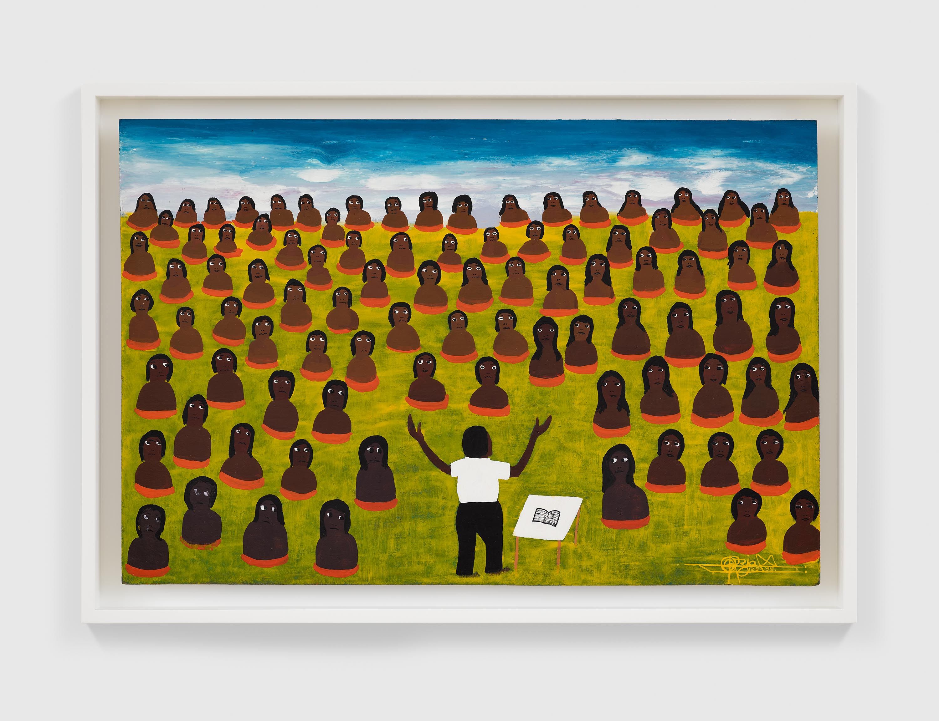 A painting by Odoteres Ricardo de Ozias, titled O Coro, dated 1999.