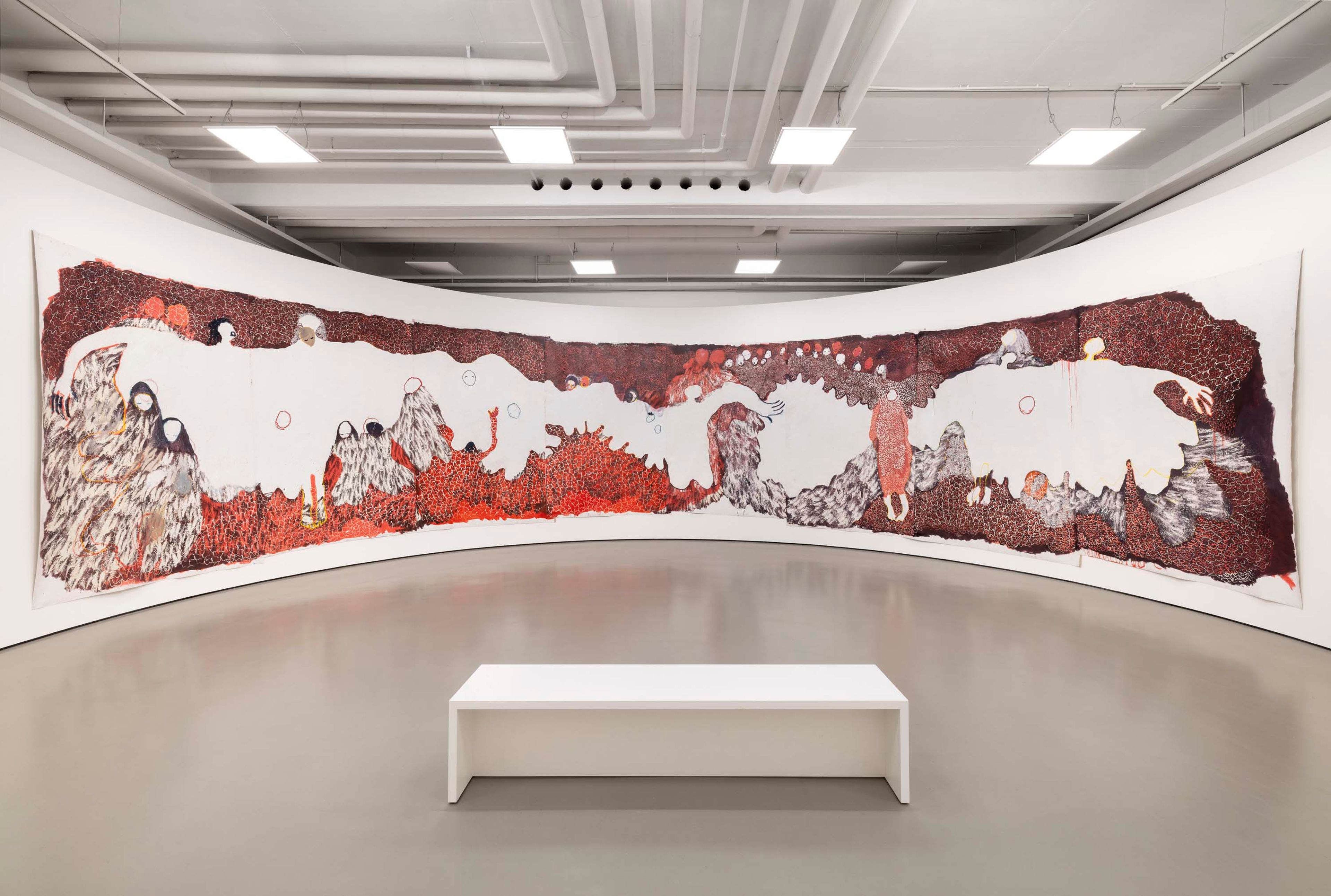 Installation view of the exhibition Portia Zvavahera at the Fridericianum in Kassel, Germany, dated 2025.