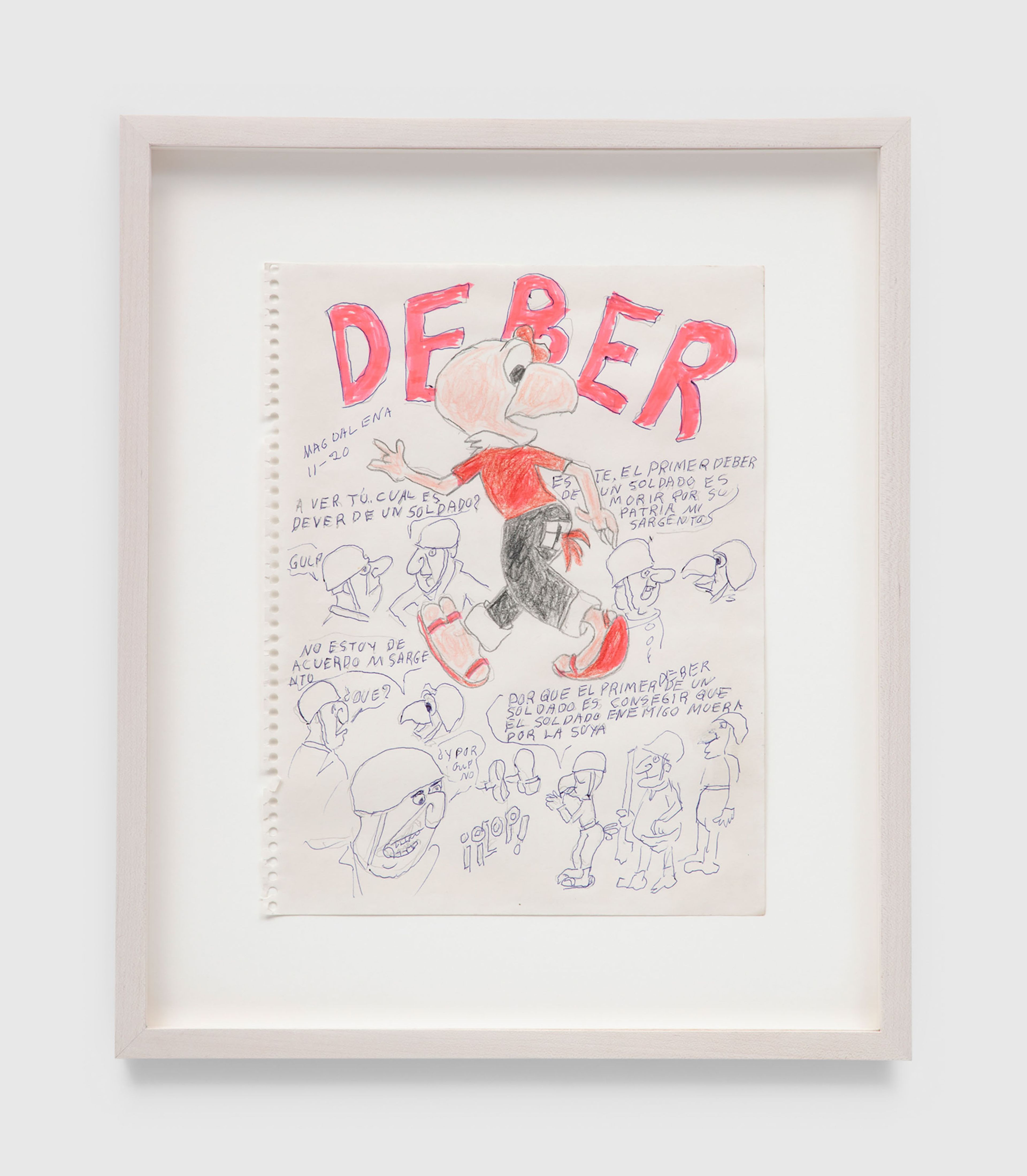 An untitled work on paper by Magdalena Suarez Frimkess, dated 2020.