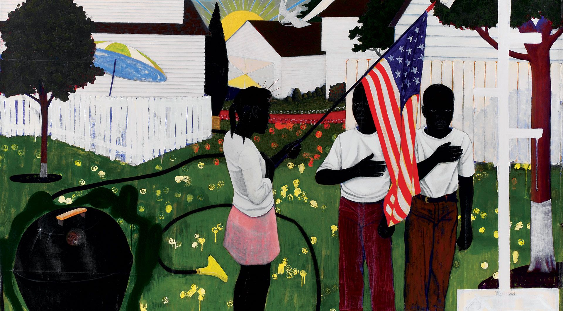 「ばらの並木道」絵 ヤン・パーカー (イギリス・1941 -) Kerry James Marshall's Bang on the Cover of The New York Review of
