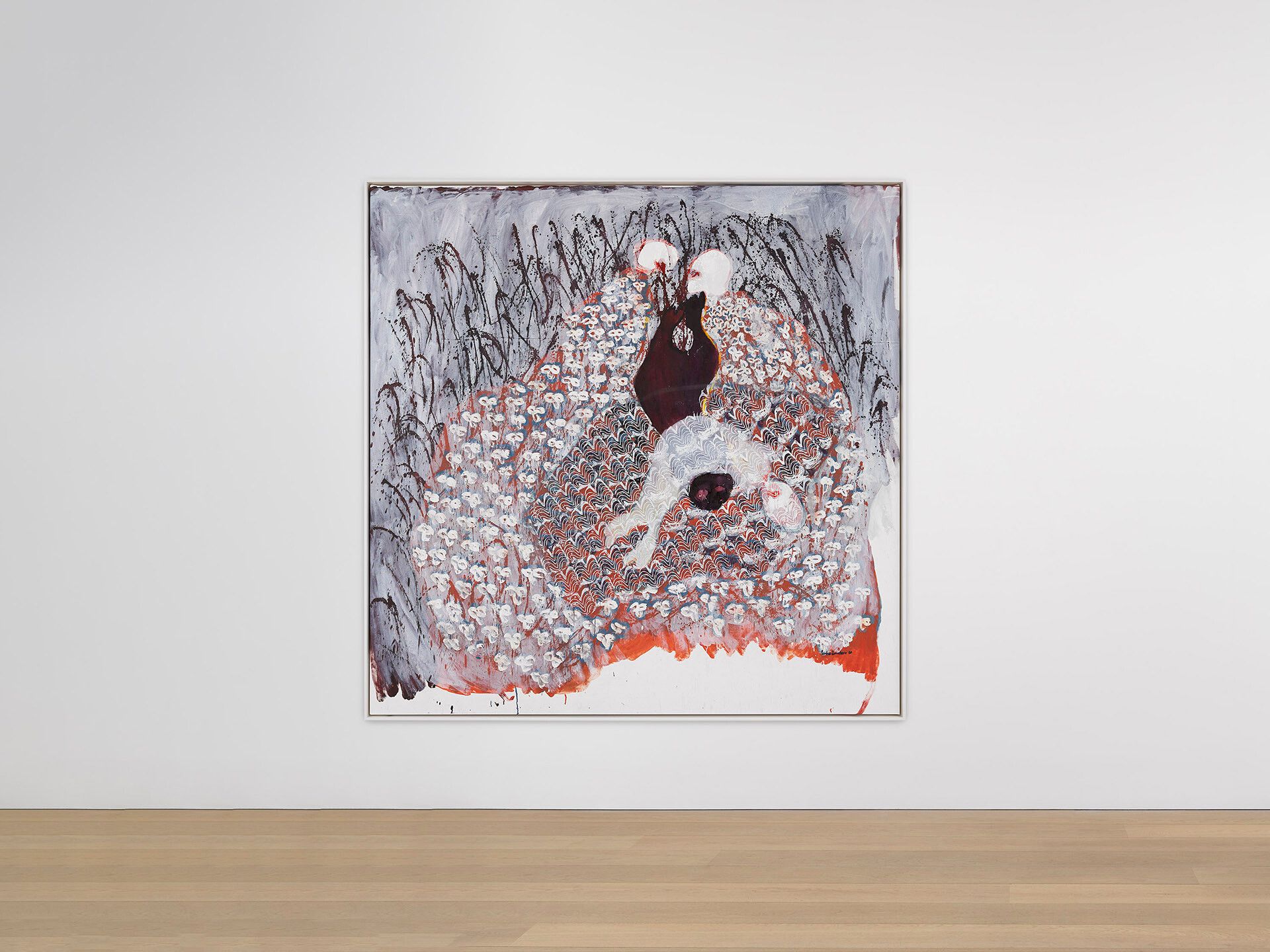  A painting by Portia Zvavahera, titled This is where I travelled [3], dated 2020.