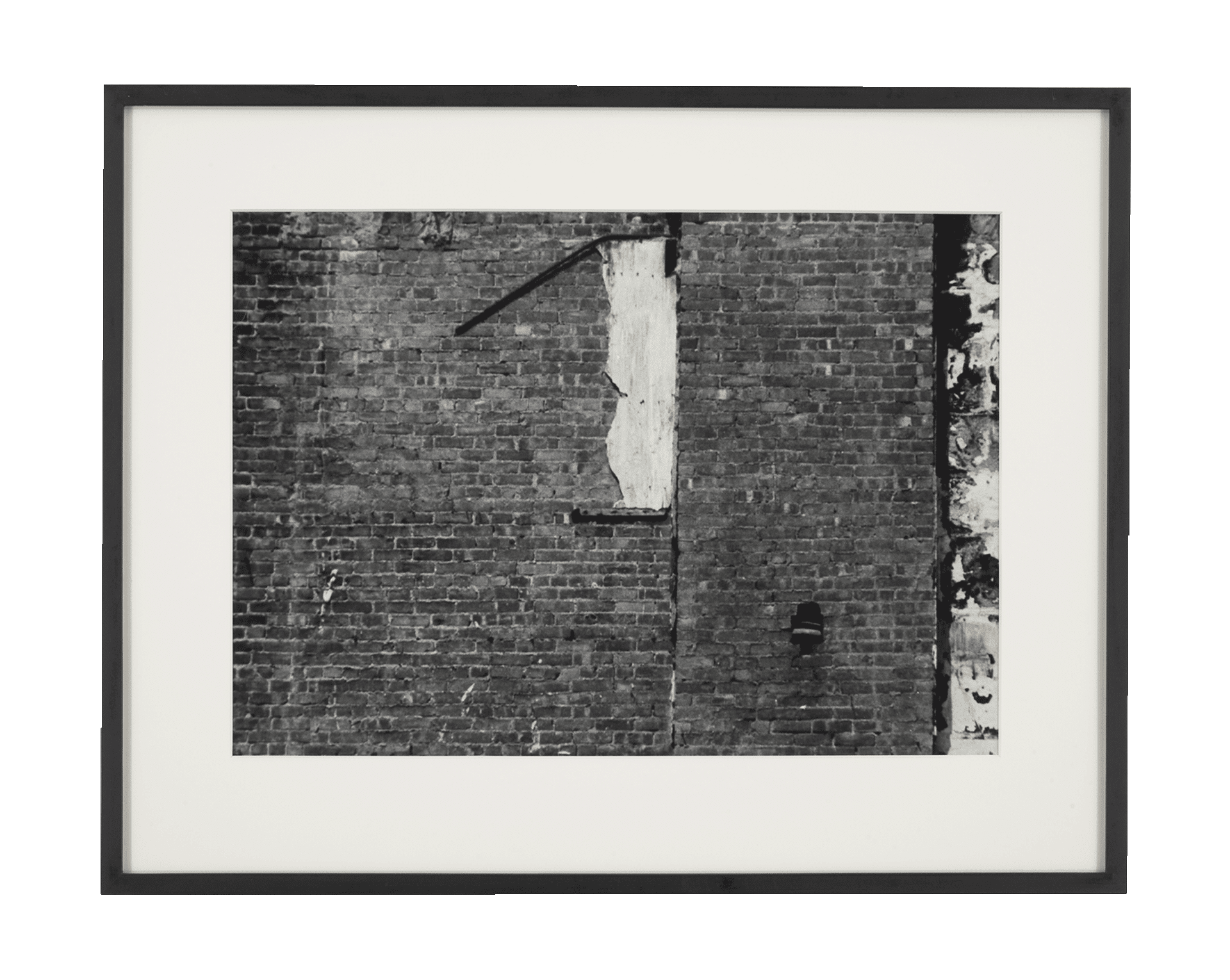 A photograph by Gordon Matta-Clark, titled Walls, dated 1972.