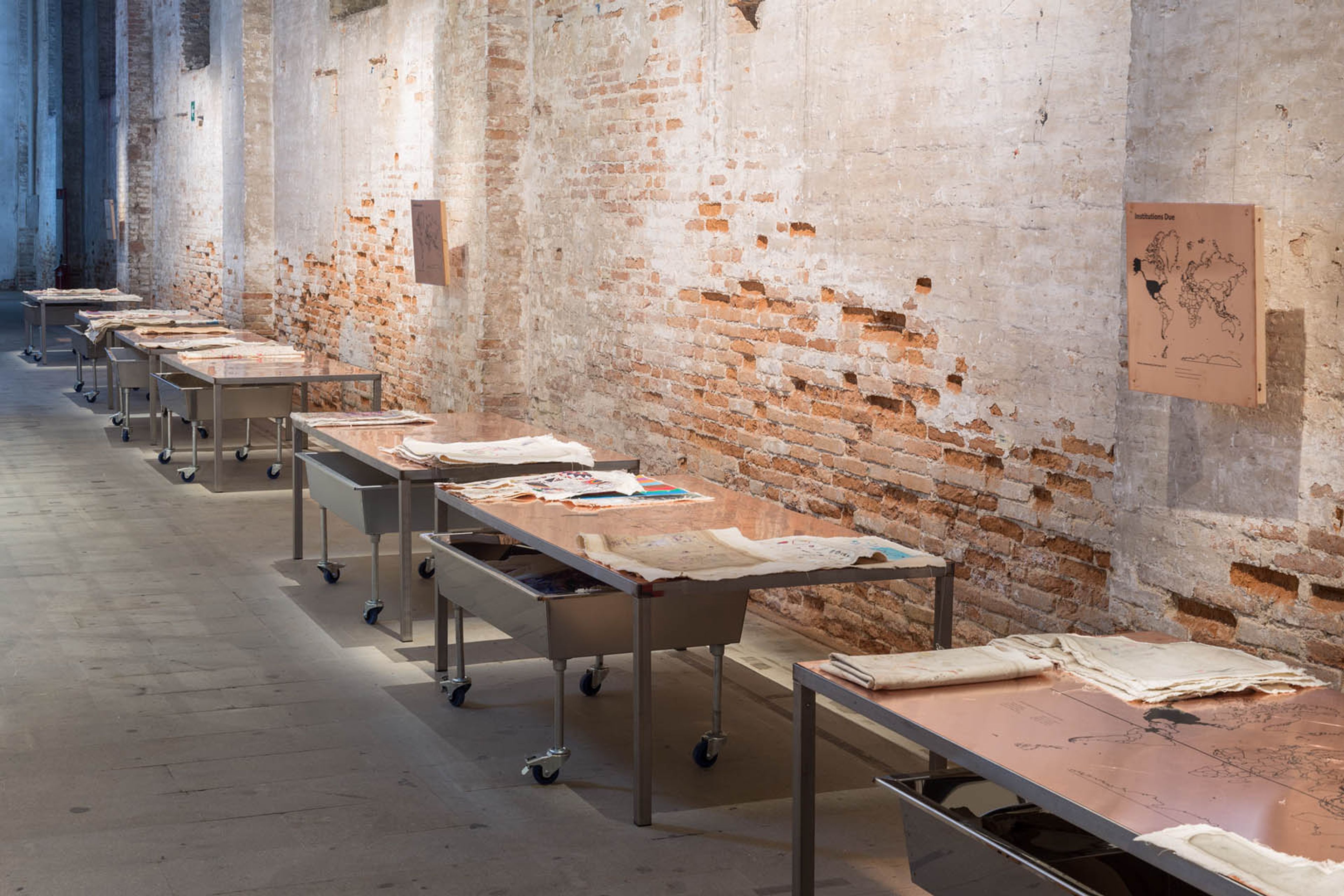 Oscar Murillo Venice installation view Frequencies 2015