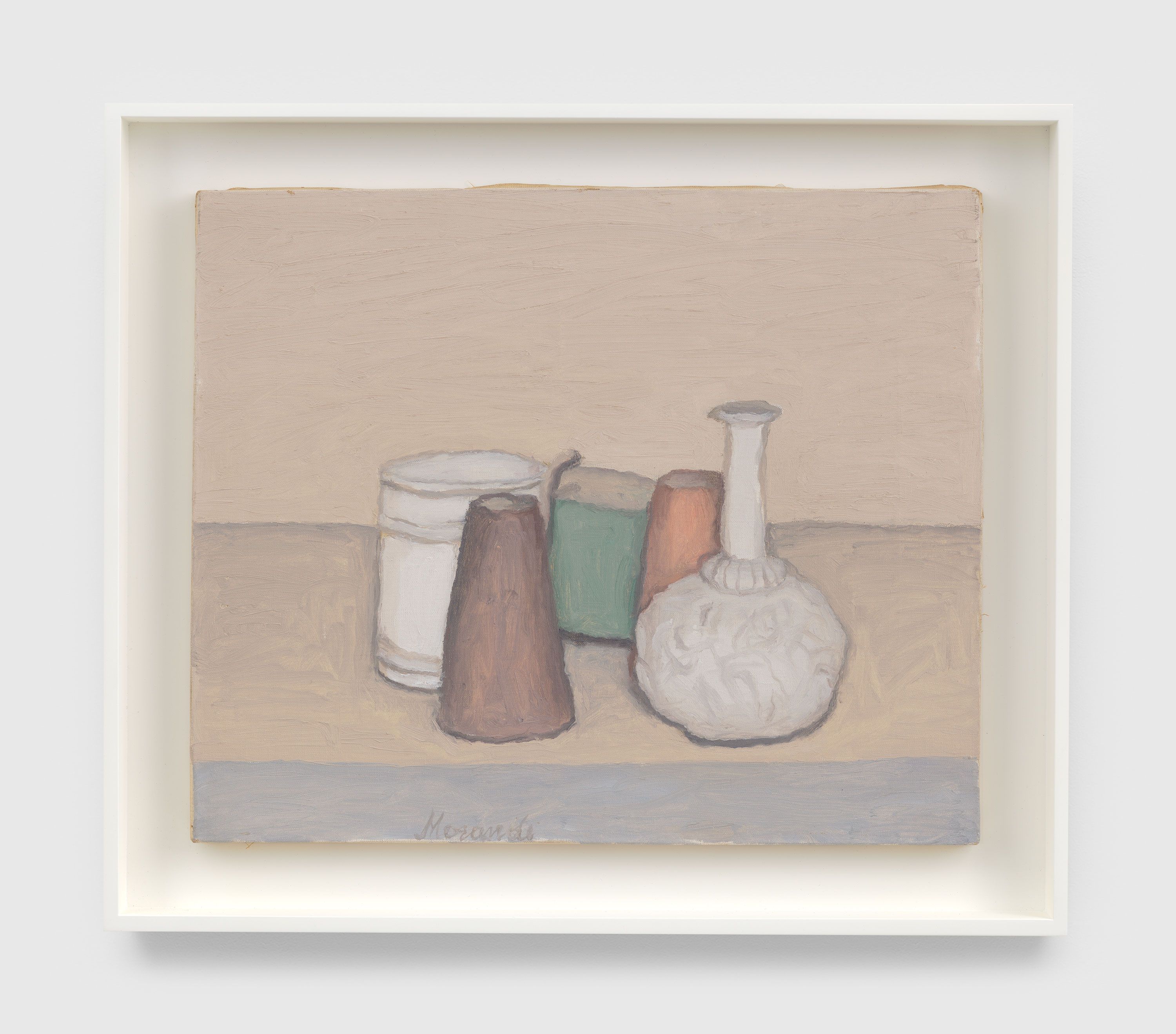 A painting by Giorgio Morandi, titled Natura morta (Still Life), dated 1952.