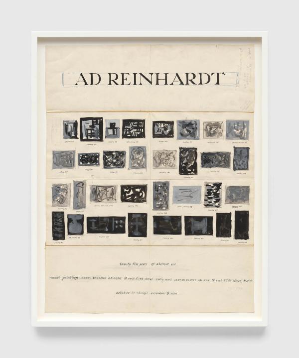 Ad Reinhardt — Study for Ad Reinhardt: Twenty-Five Years of Abstract Art announcement poster