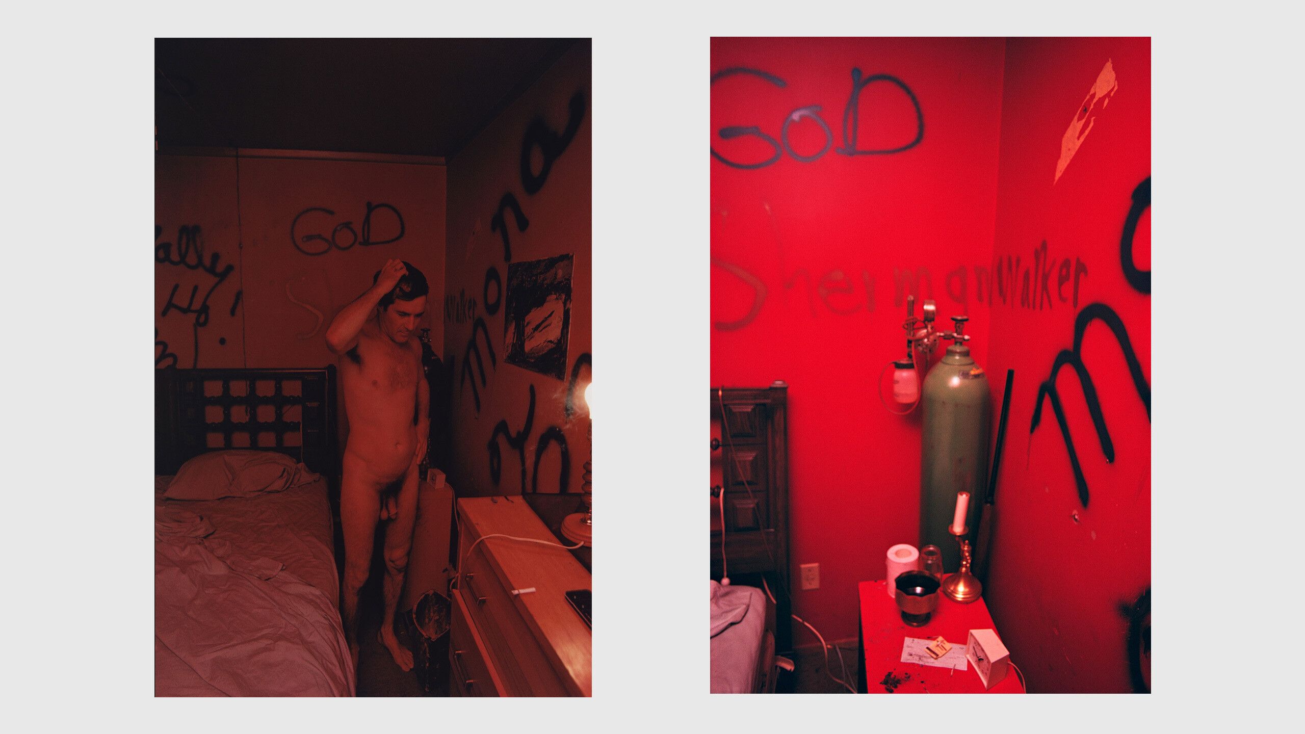 Spread featuring a photo by William Eggleston, titled Greenwood, Mississippi, c. 1972 (left); and an Untitled, photo by William Eggleston, c. 1969-1974 (right).