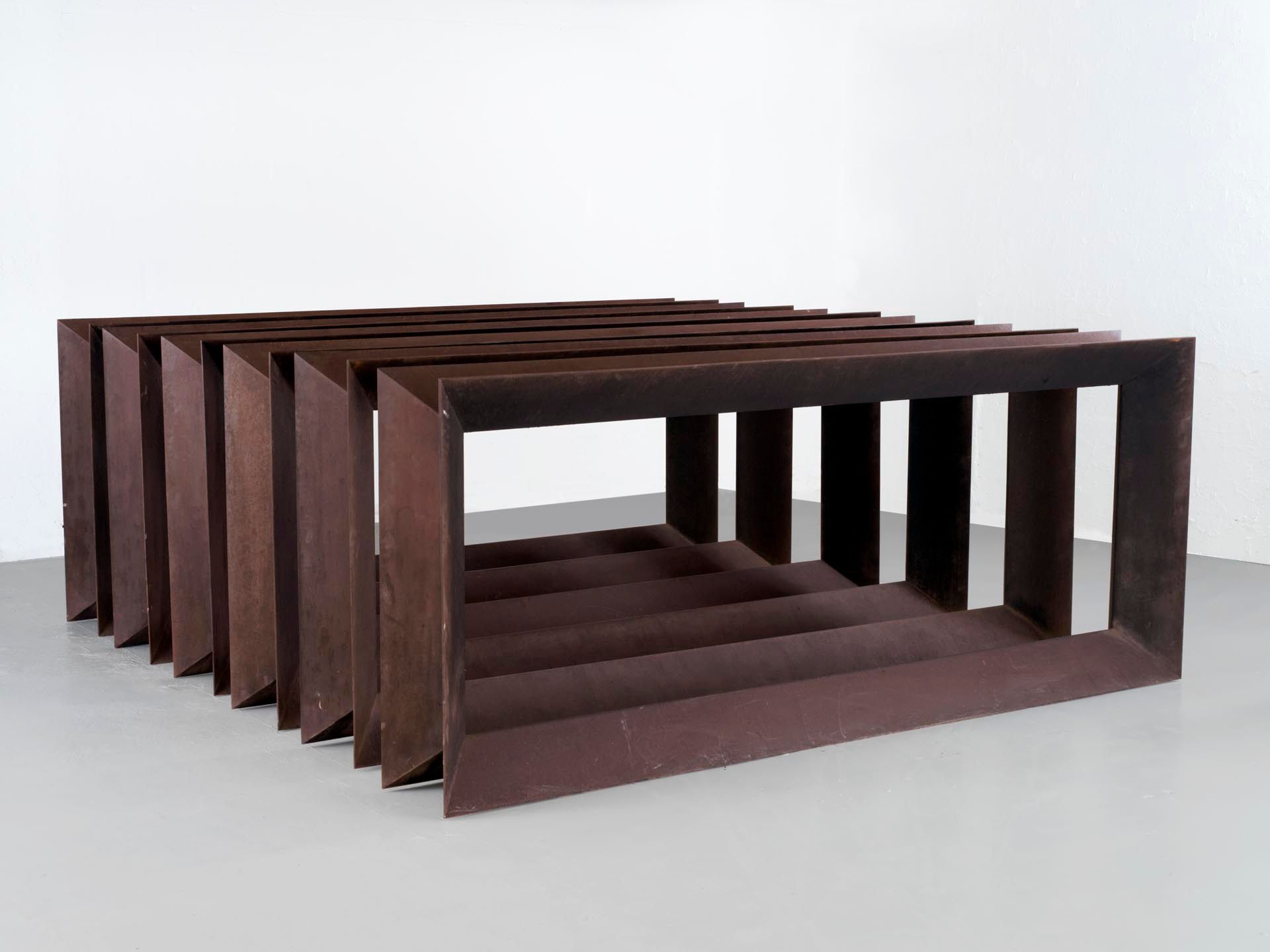 An untitled sculpture by Donald Judd, dated 1979.