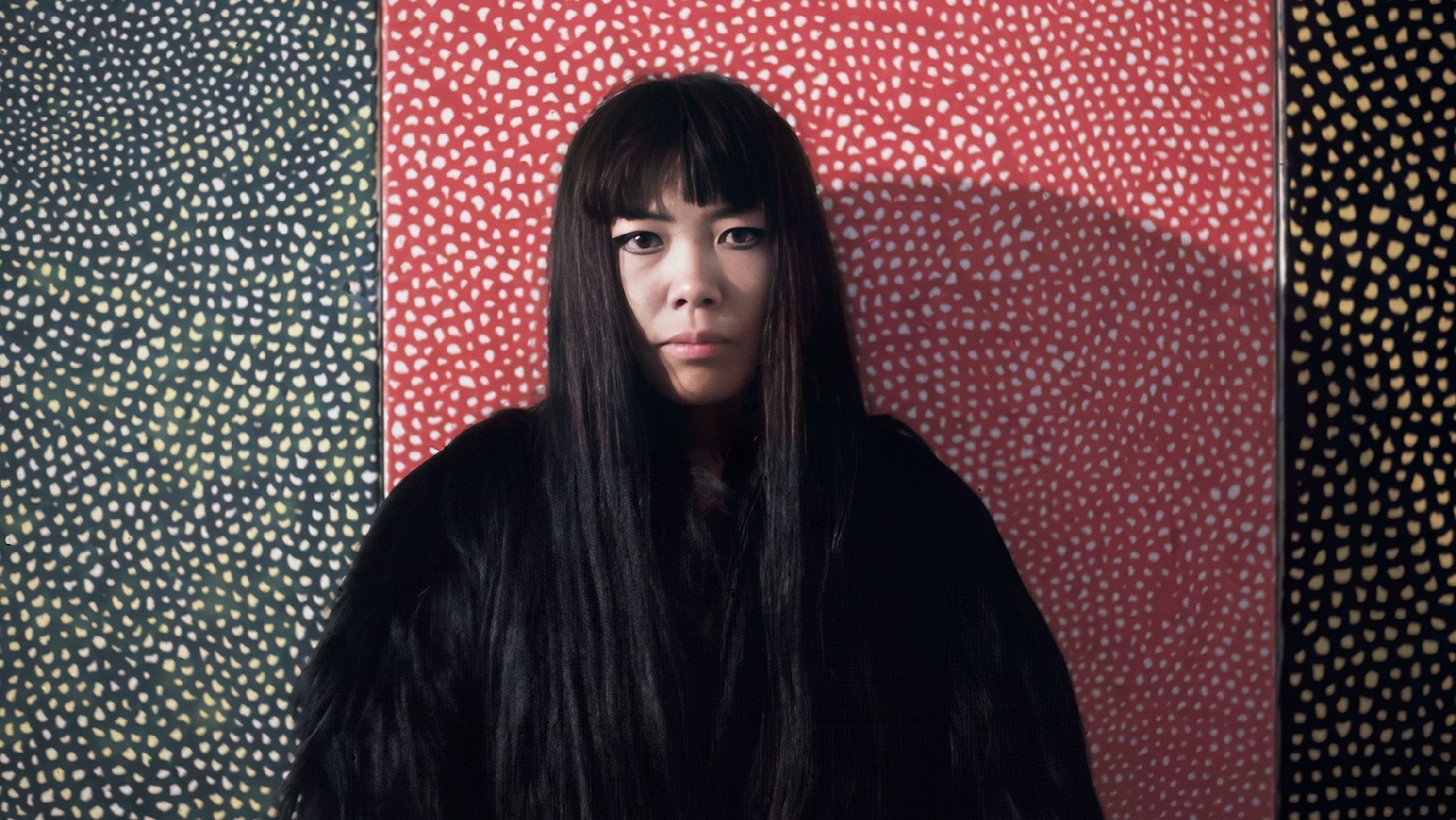 Portrait of Kusama in Stedelijk Museum Schiedam, dated 1966