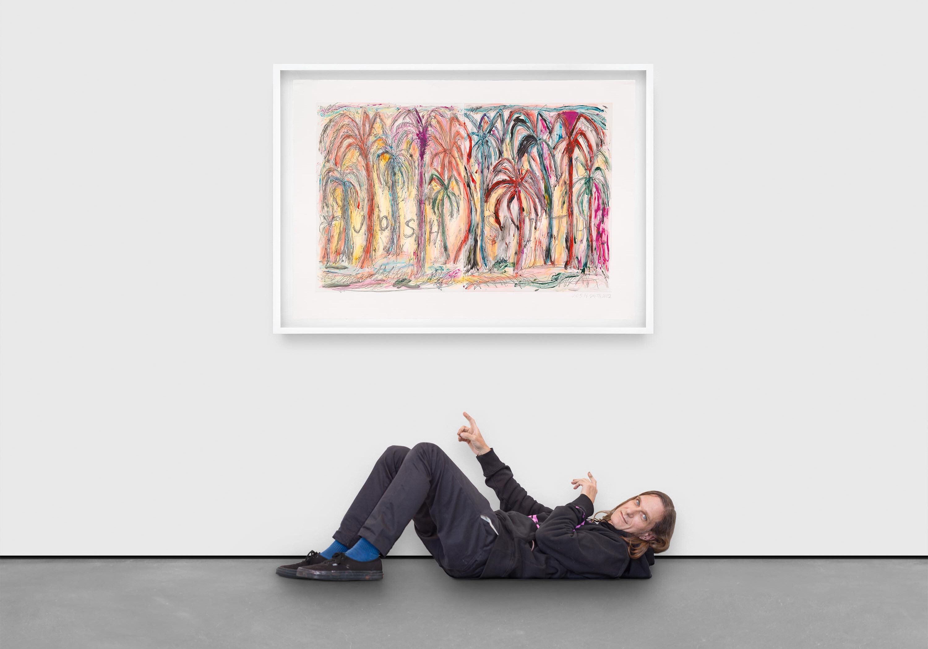 An untitled print by Josh Smith, dated 2022.