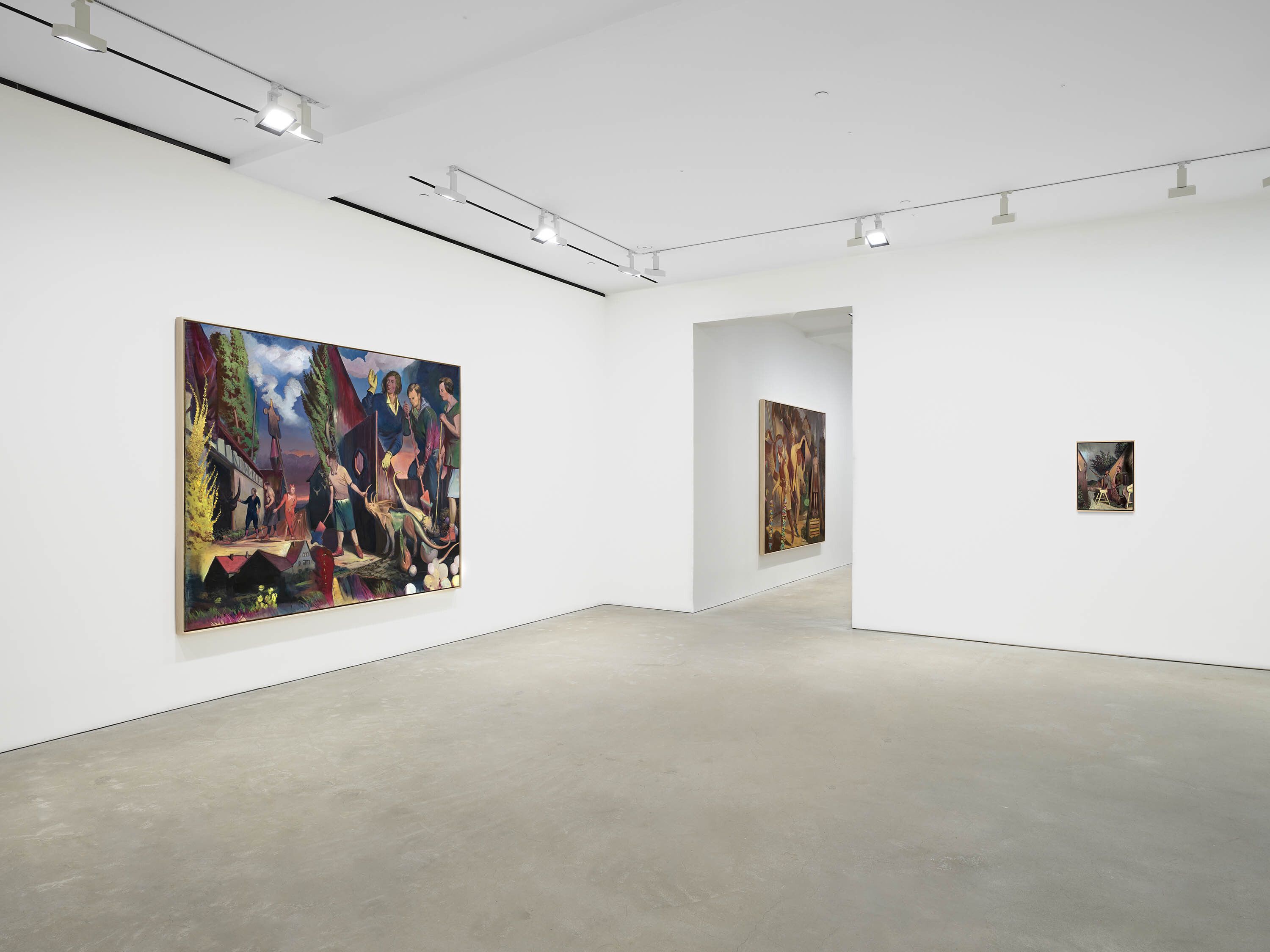 An Installation view, Neo Rauch: Field Signs, David Zwirner, Hong Kong, dated 2023–2024
