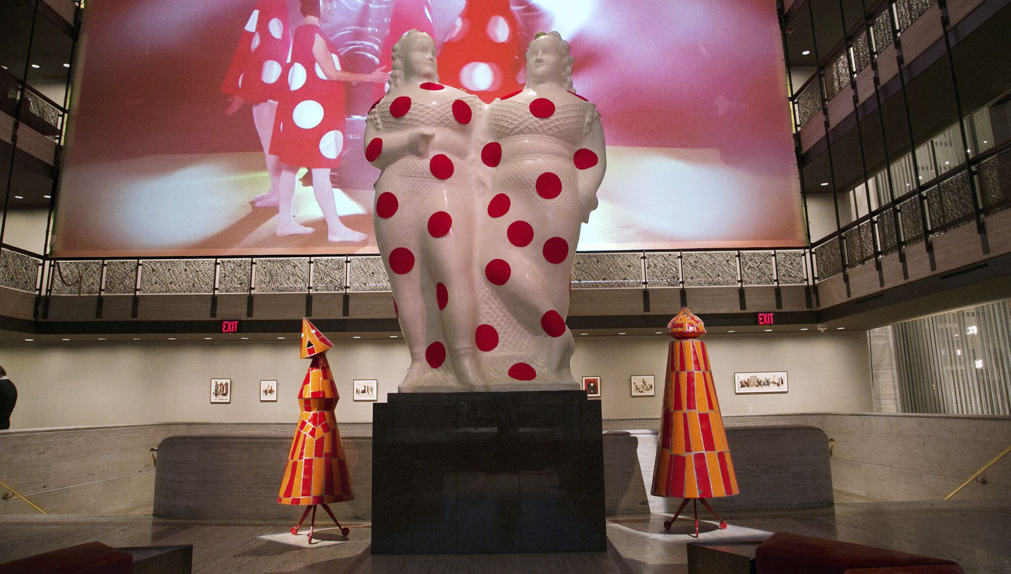 An installation view of Art Series: Marcel Dzama - The tension around which history is built at New York City Ballet in New York, dated 2016. Photo by Erin Baiano