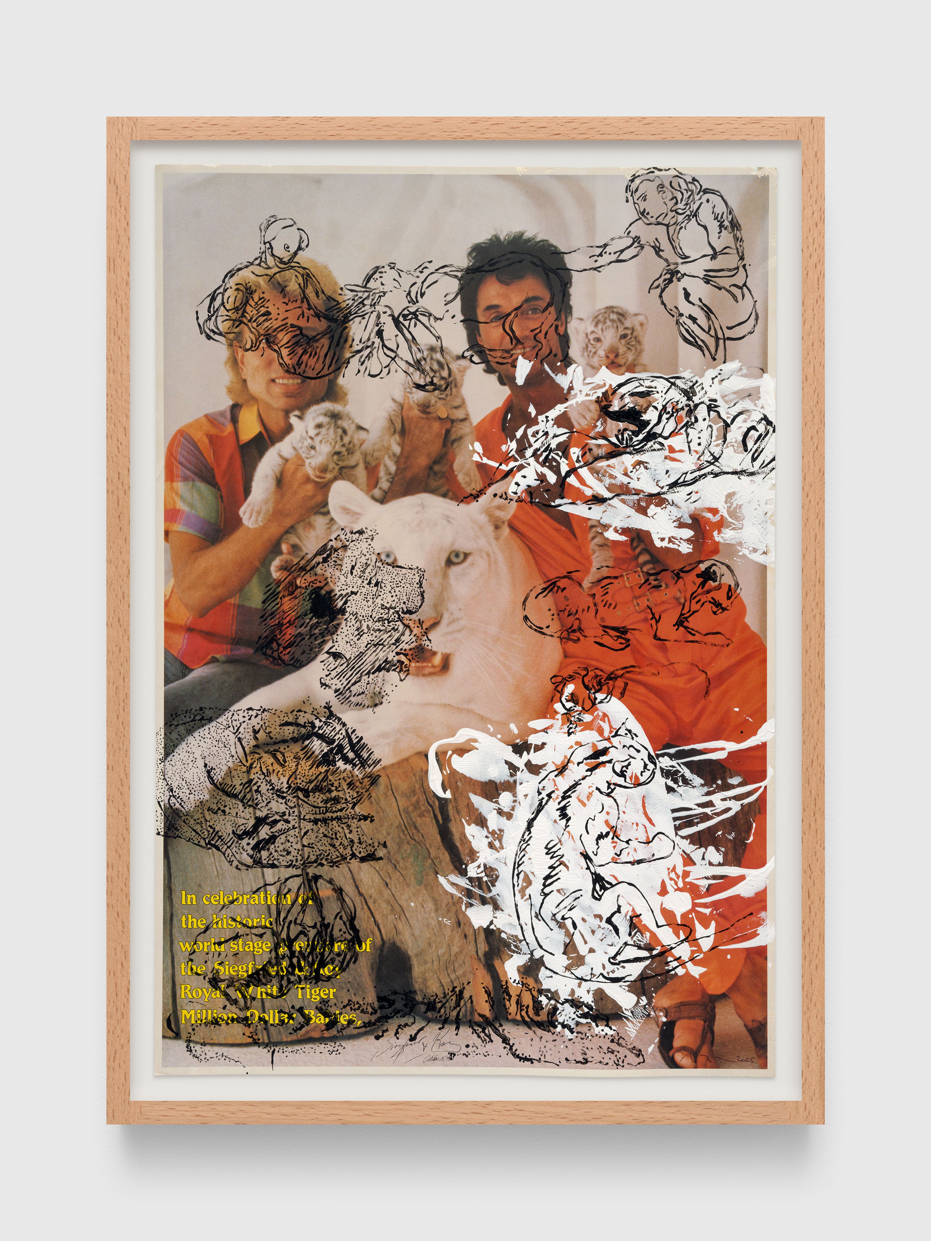 A work on paper by Nate Lowman, titled Million Dollar Babies (After Delacroix), dated 2025.