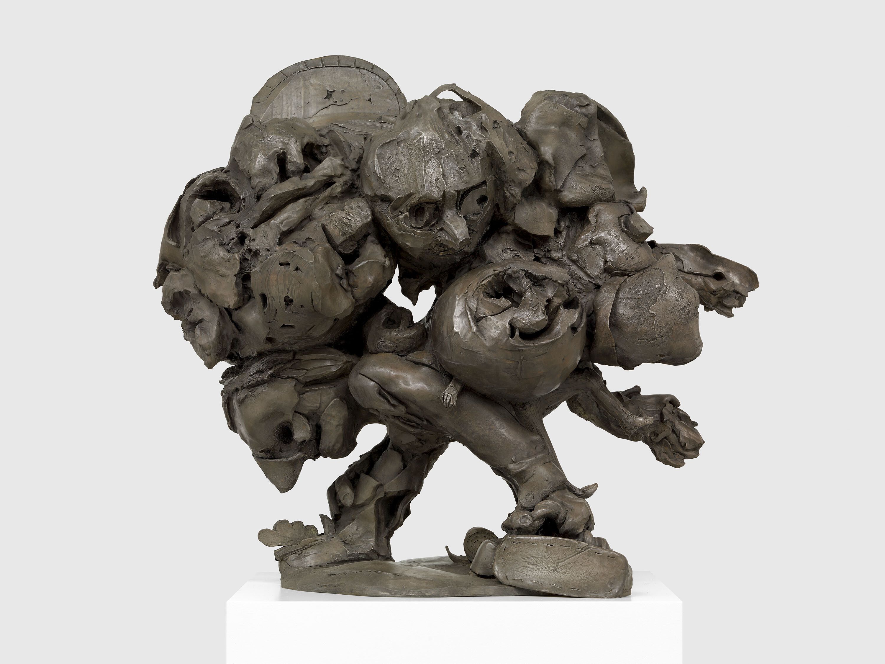 A sculpture by Dana Schutz, titled Baggage, dated 2022.