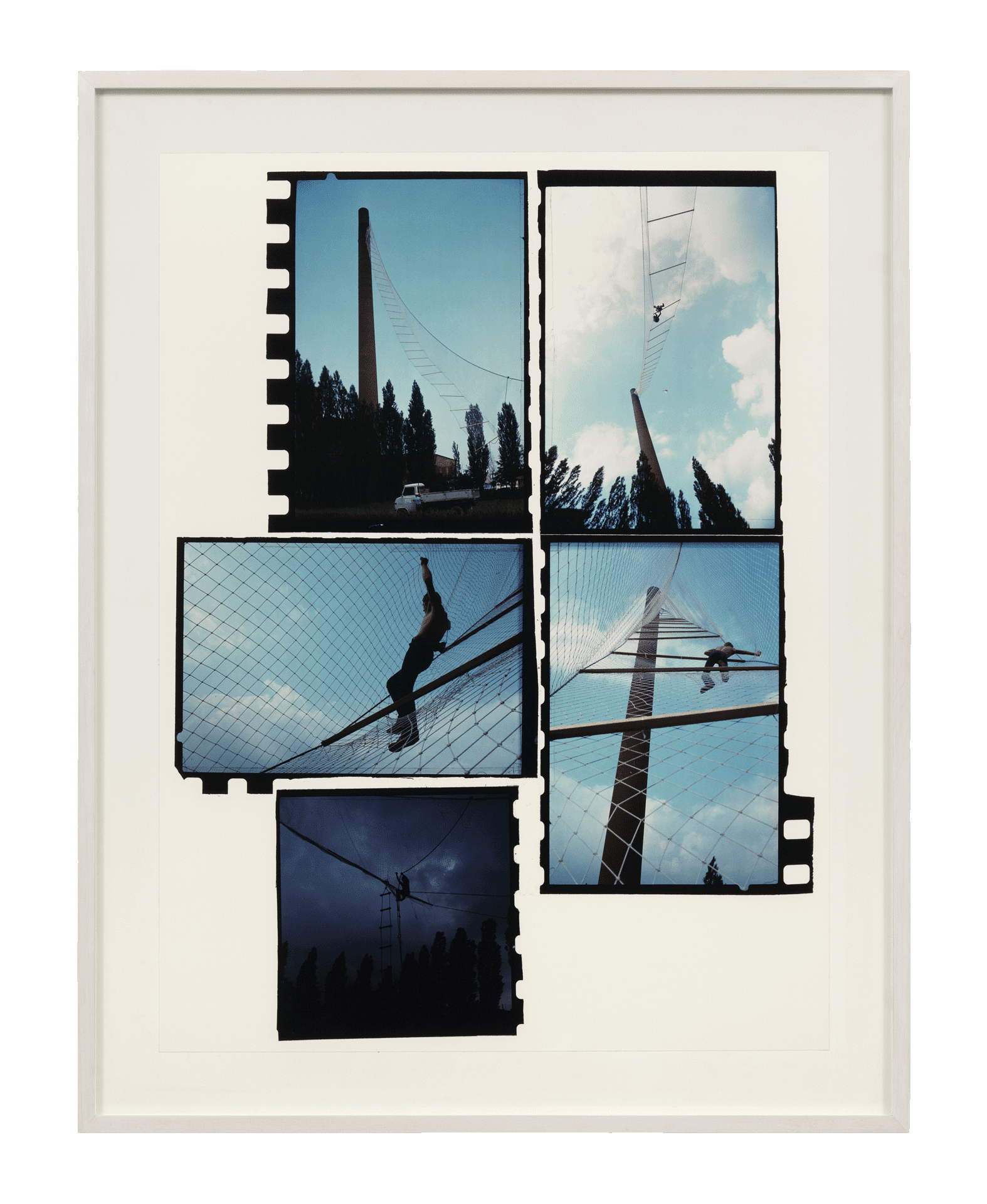 A photograph by Gordon Matta-Clark, titled Jacob's Ladder, dated 1977.