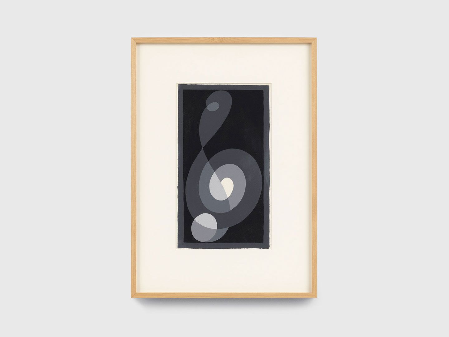 A gouache and graphite work on paper by Josef Albers, titled Treble Clef G i, dated 1932 to 1935.
