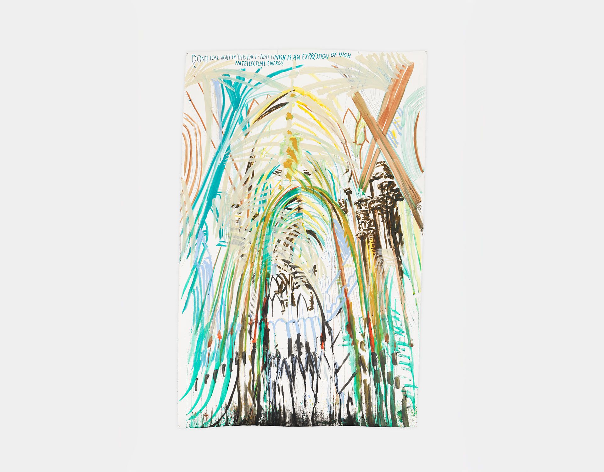 A drawing by Raymond Pettibon, titled No Title (Don't lose sight...), dated 2016.