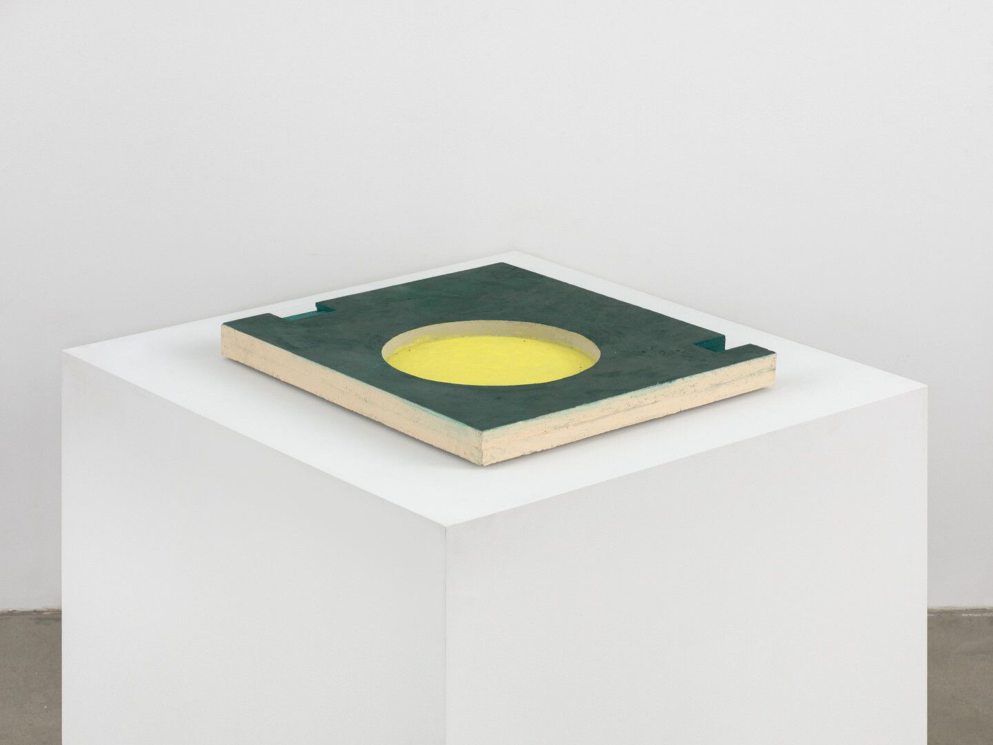 A untitled oil stick on concrete sculpture by Harold Ancart, dated 2020.