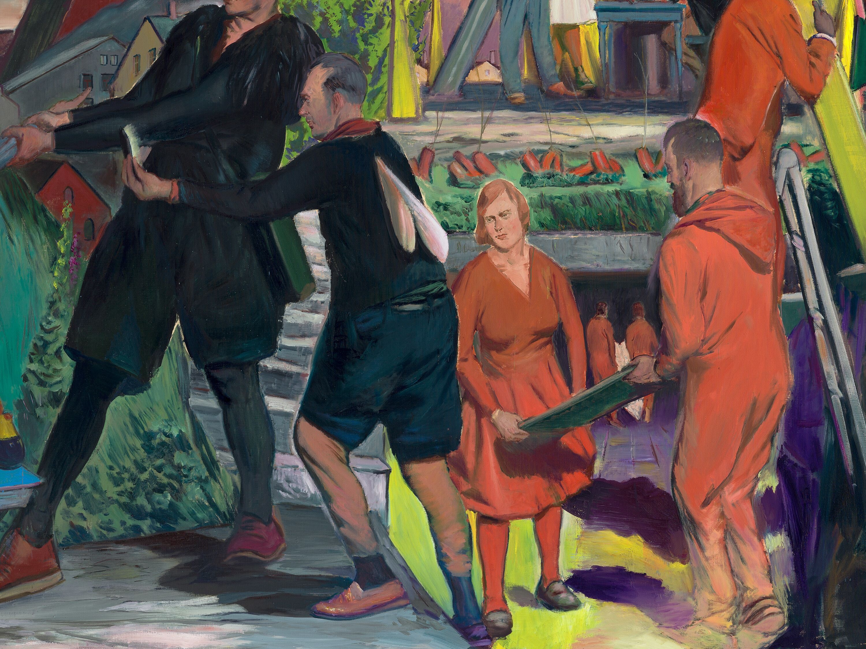 Detail from Neo Rauch, Der Zwiespalt, dated 2021
