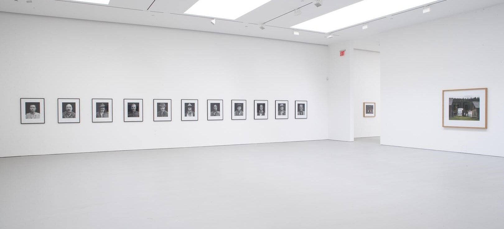 Installation view of the exhibition Stan Douglas: Klatsassin, at David Zwirner in New York, dated 2007. 