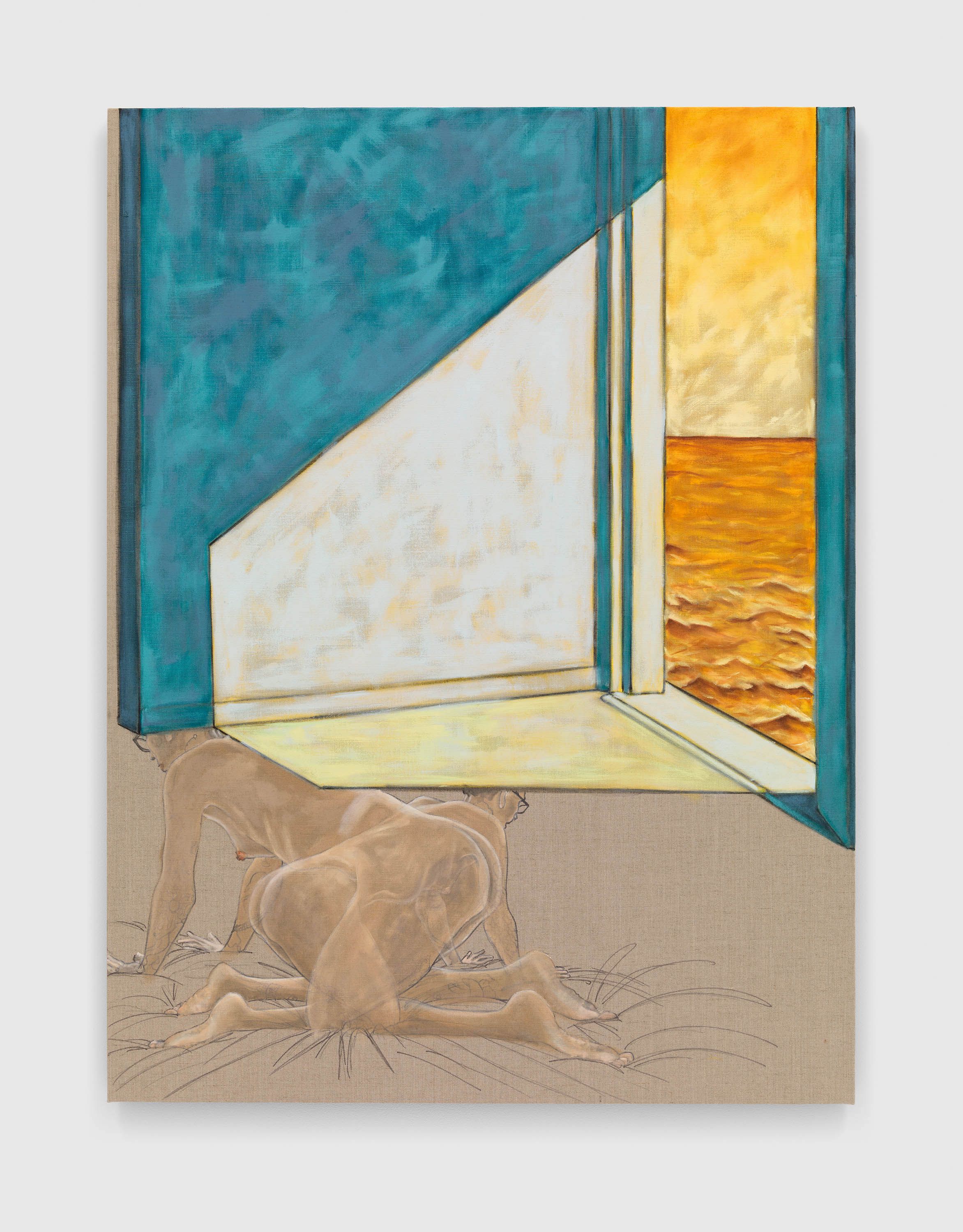 A painting by Jeanette Mundt, titled Right But Not Accurate, dated 2022.