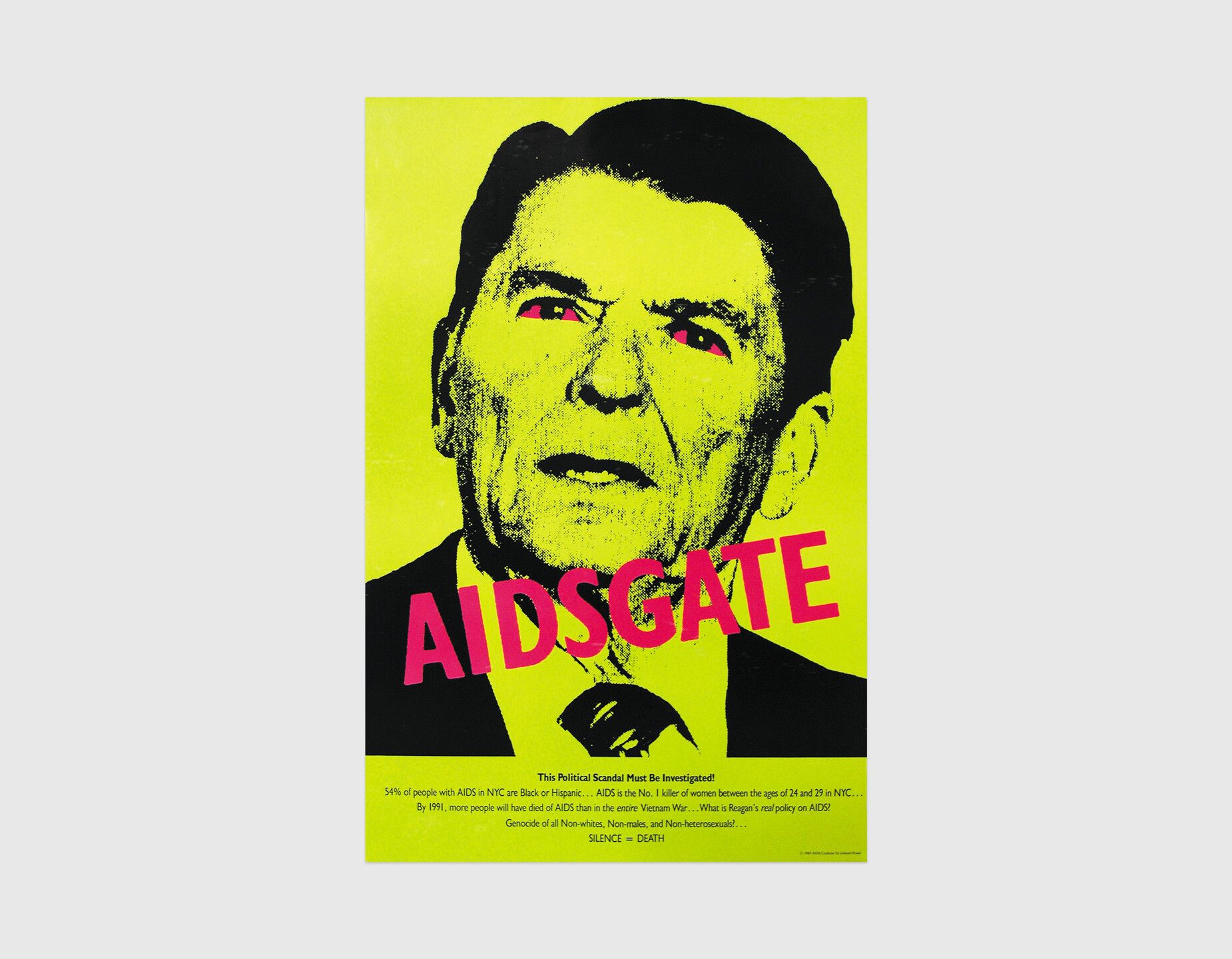 A poster by the Silence = Death Collective titled Poster #2, For June 1st Action, dated 1987.