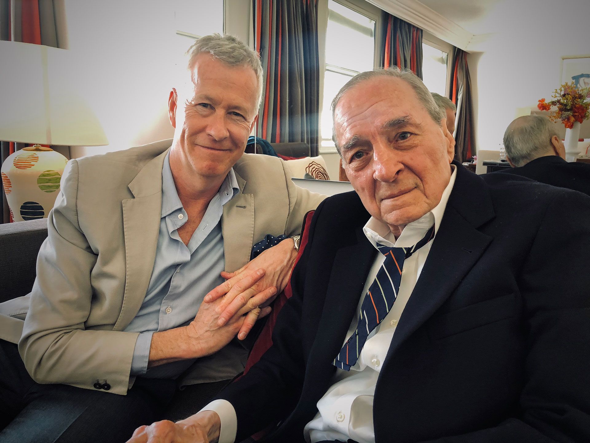 BBC Radio 4 Presenter John Wilson with William Eggleston, London, 2019.