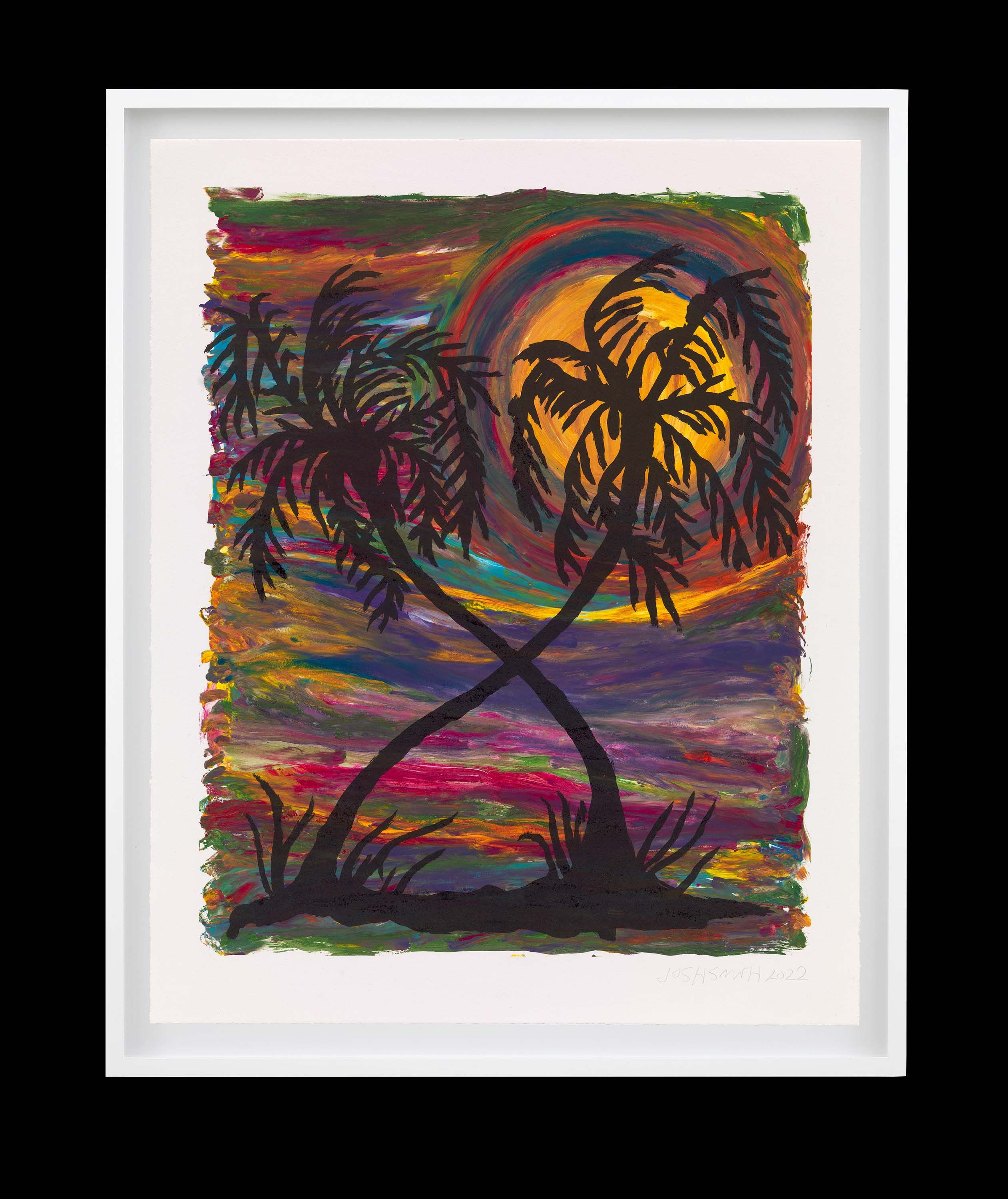An untitled print by Josh Smith, dated 2022.