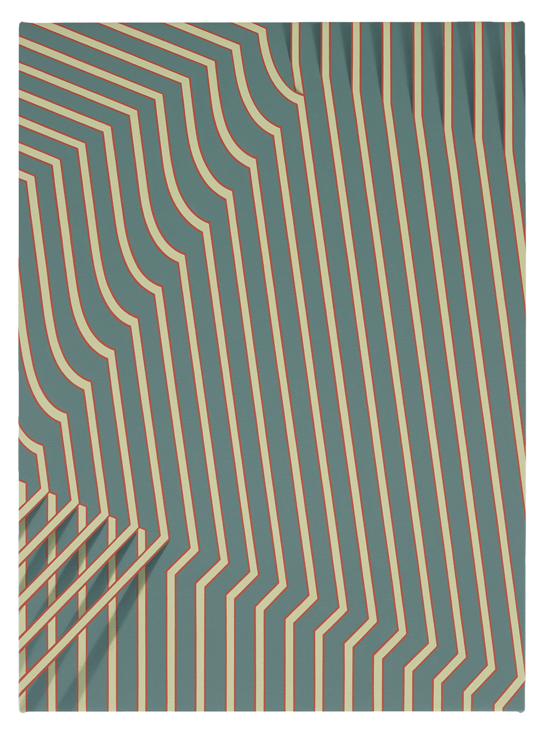 A painting by Tomma Abts, titled III, dated 2018.