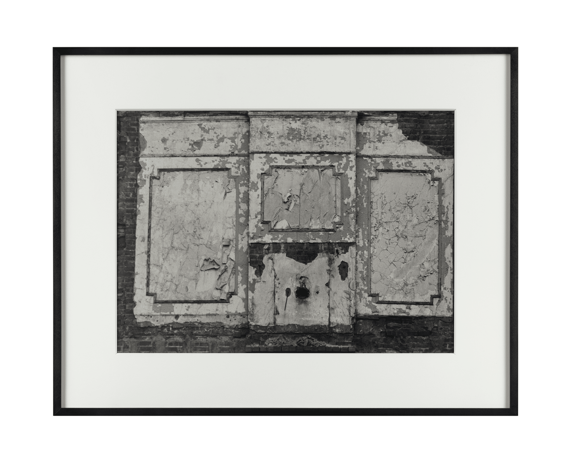 A photograph by Gordon Matta-Clark, titled Walls, dated 1972.