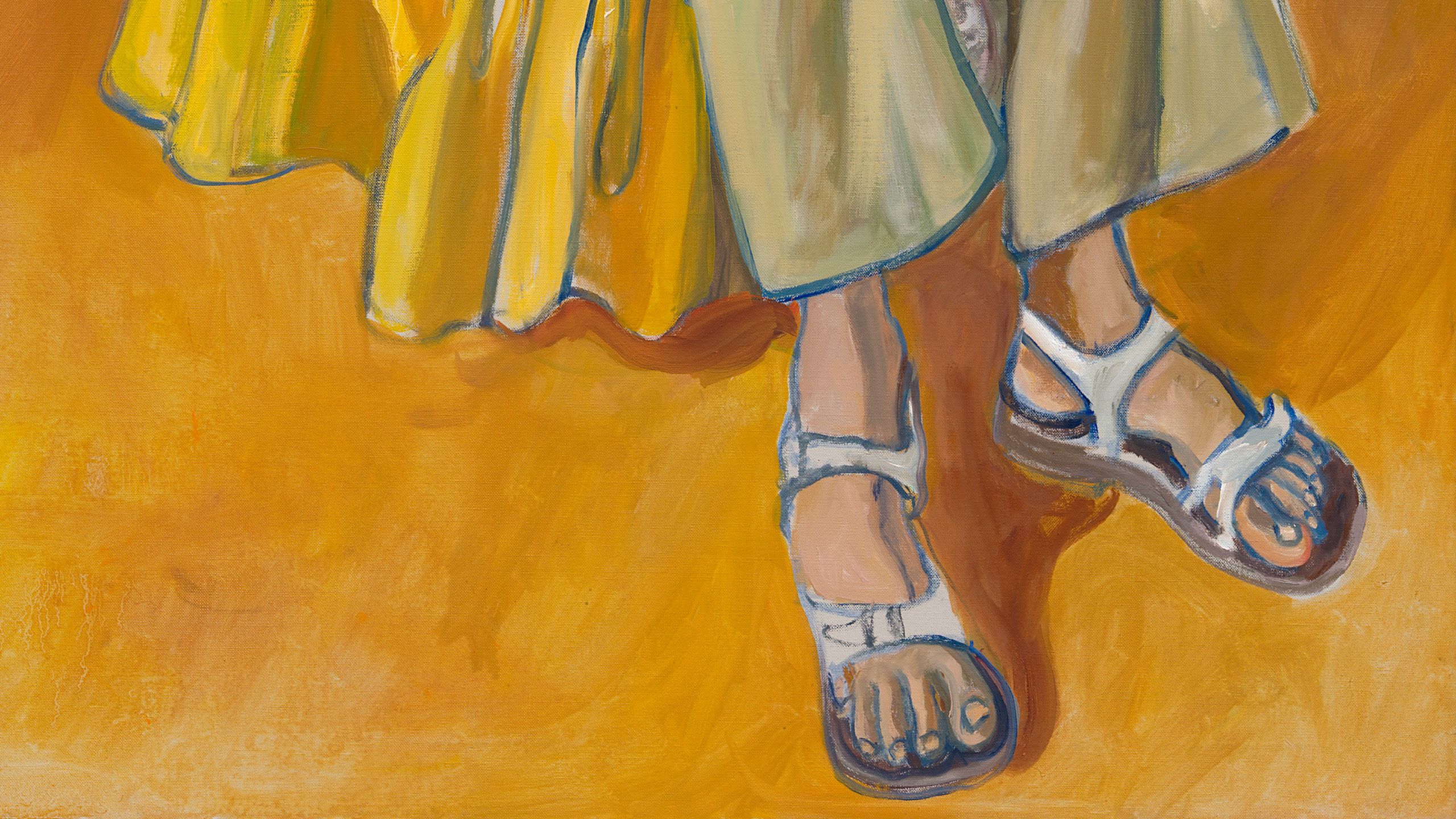 "A detail from a painting by Alice Neel, titled Olivia, dated 1975.