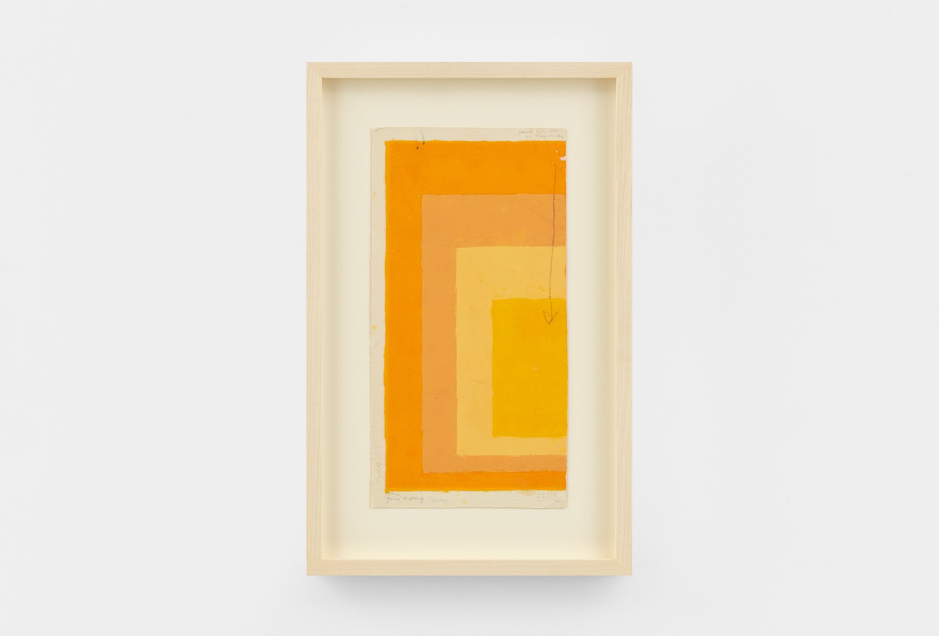 An undated work on paper by Josef Albers titled Study for Homage to the Square.