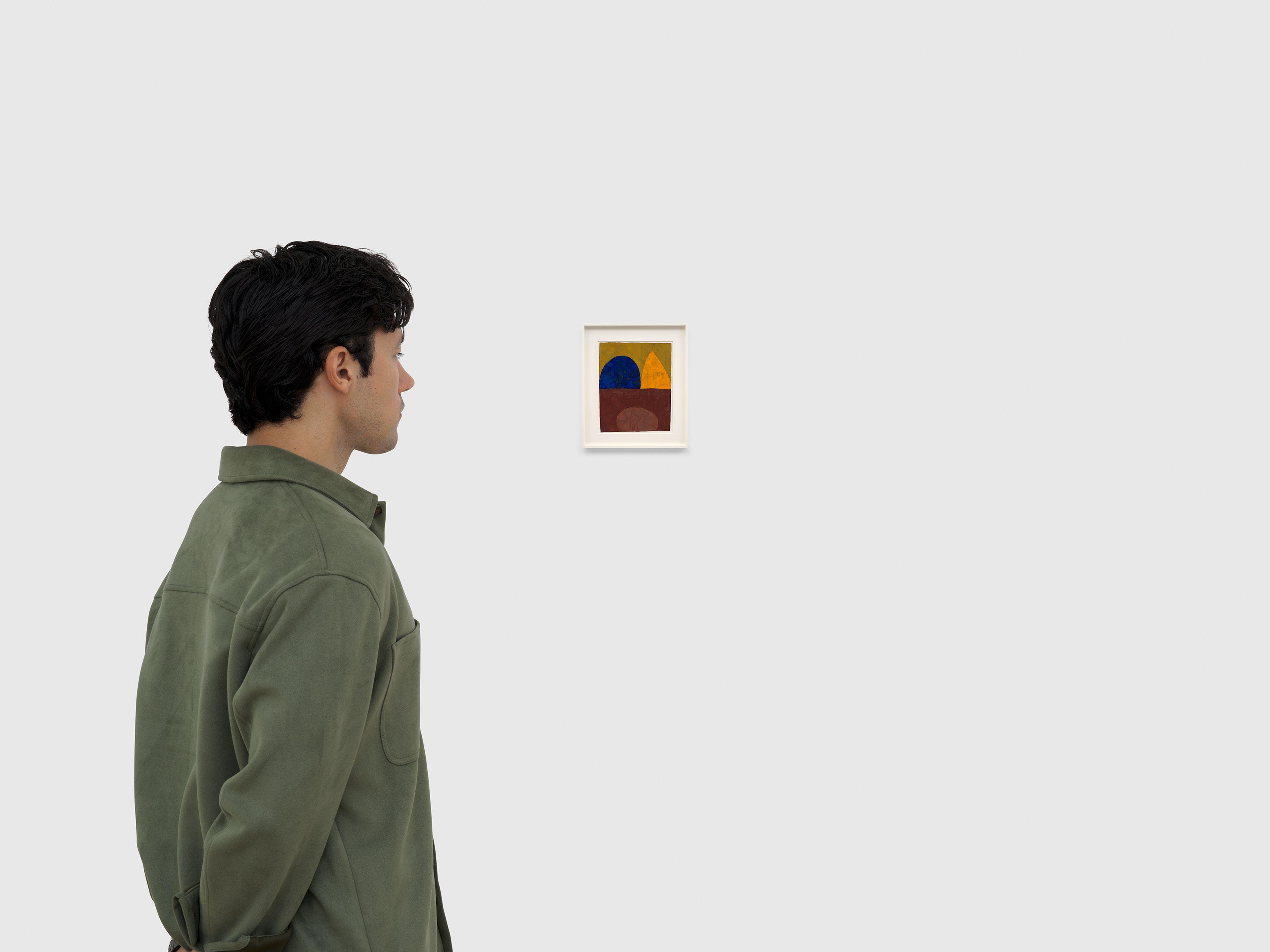 A work on paper by Suzan Frecon, titled 5 color study, dated 2024.