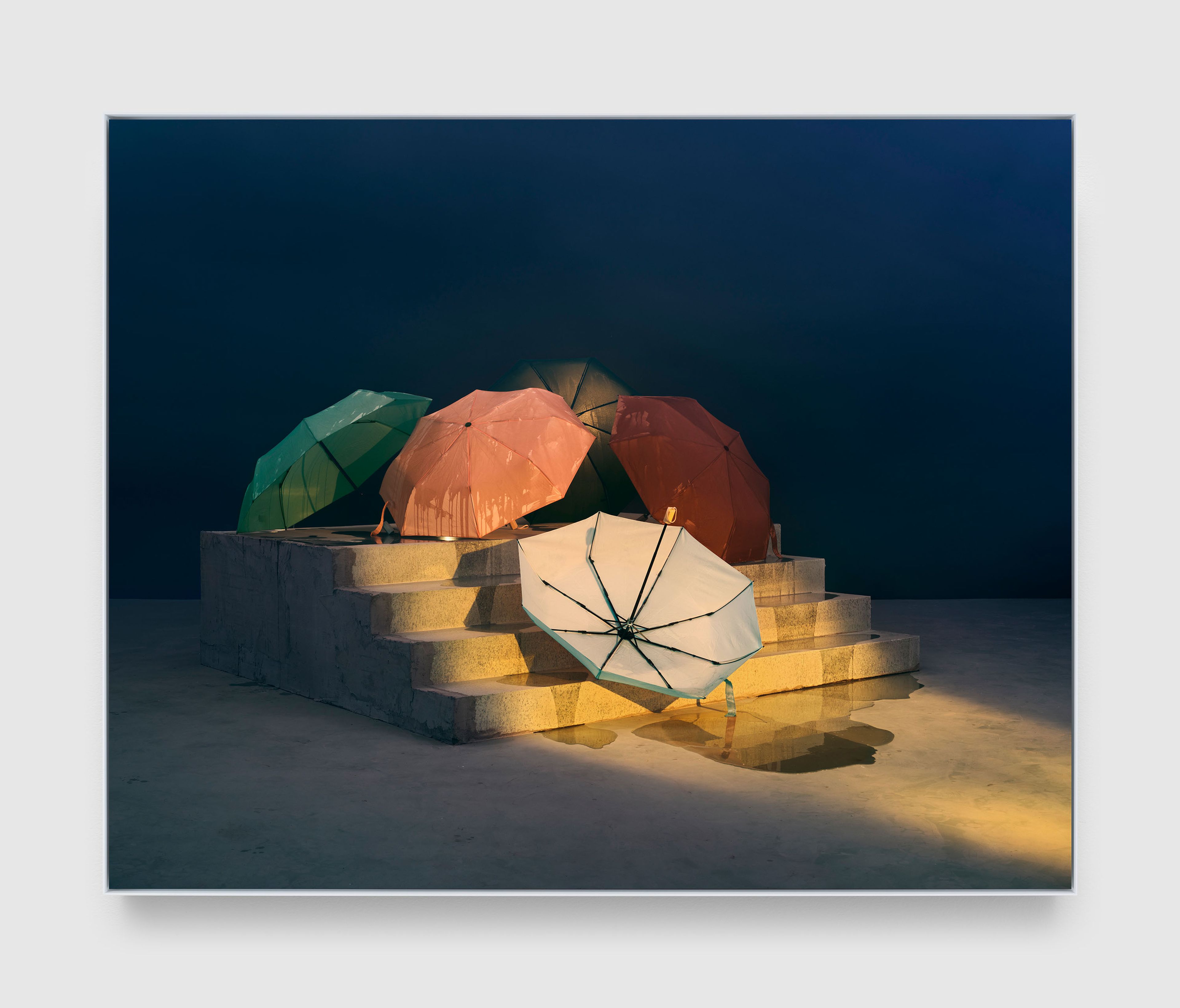 A photograph by Chen Wei, titled Flowers on the Steps, dated 2024.