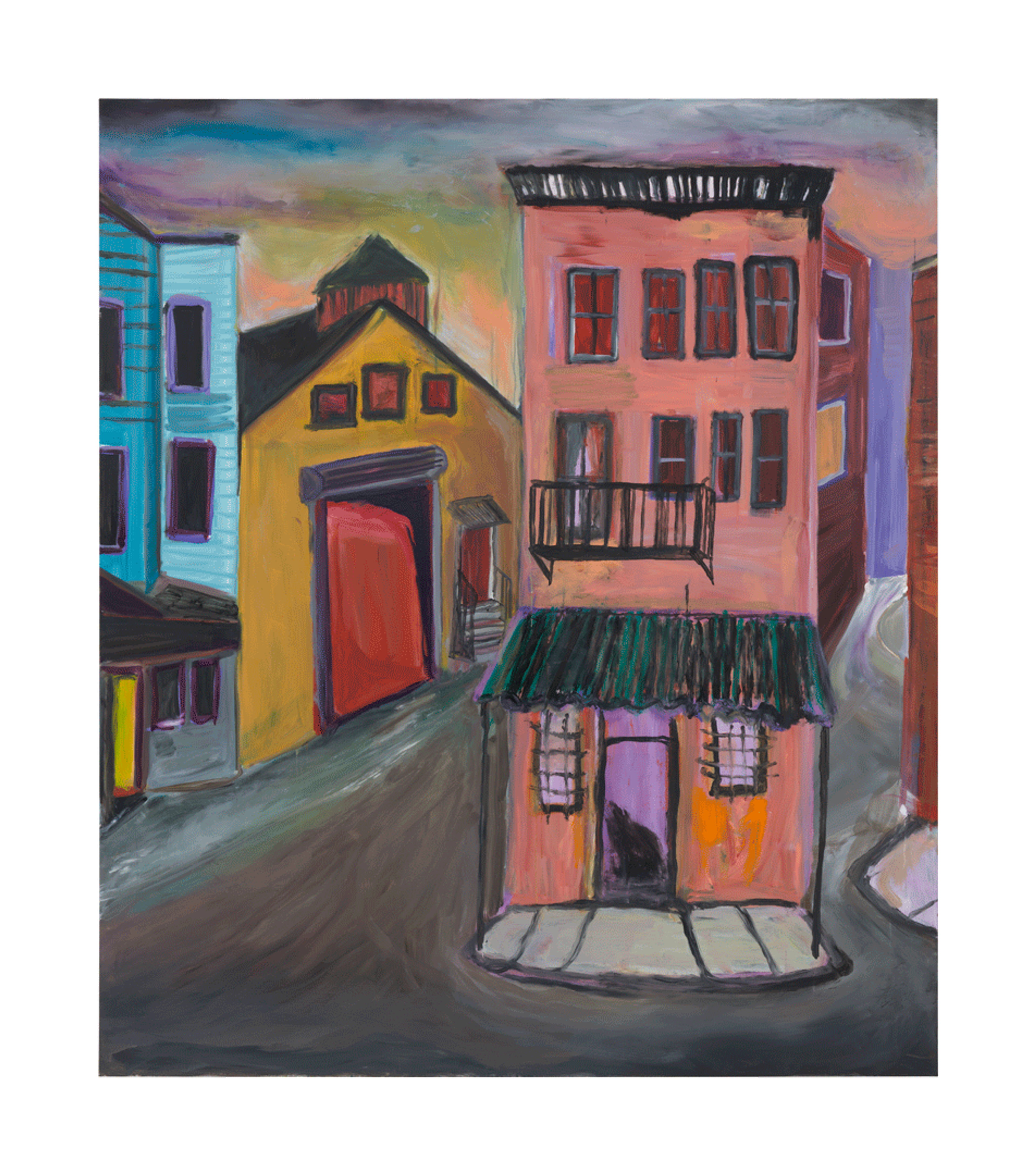 One of six untitled paintings by Josh Smith, dated 2020.