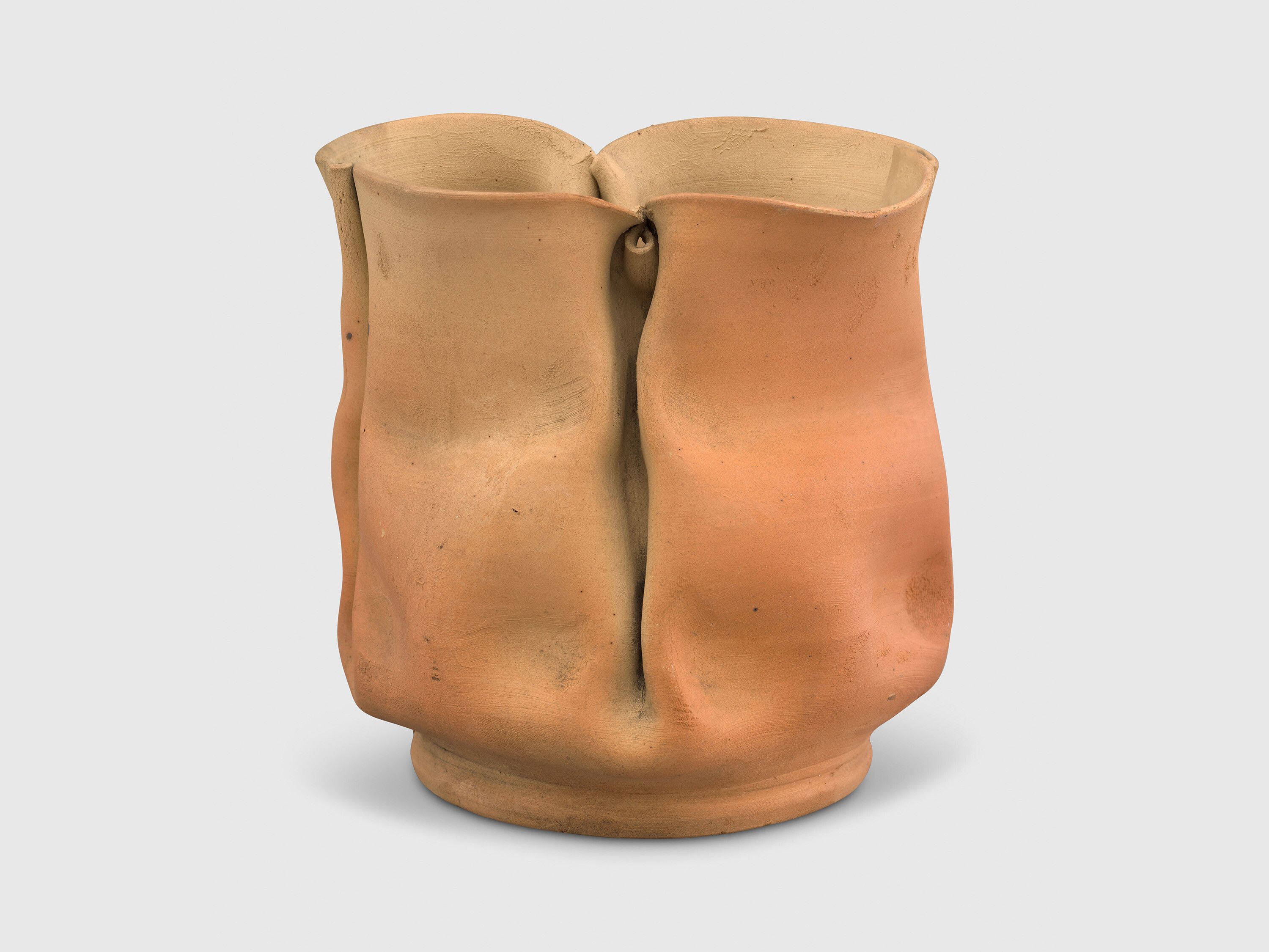 A sculpture by George Ohr, titled Bisque Piece, dated circa 1905.