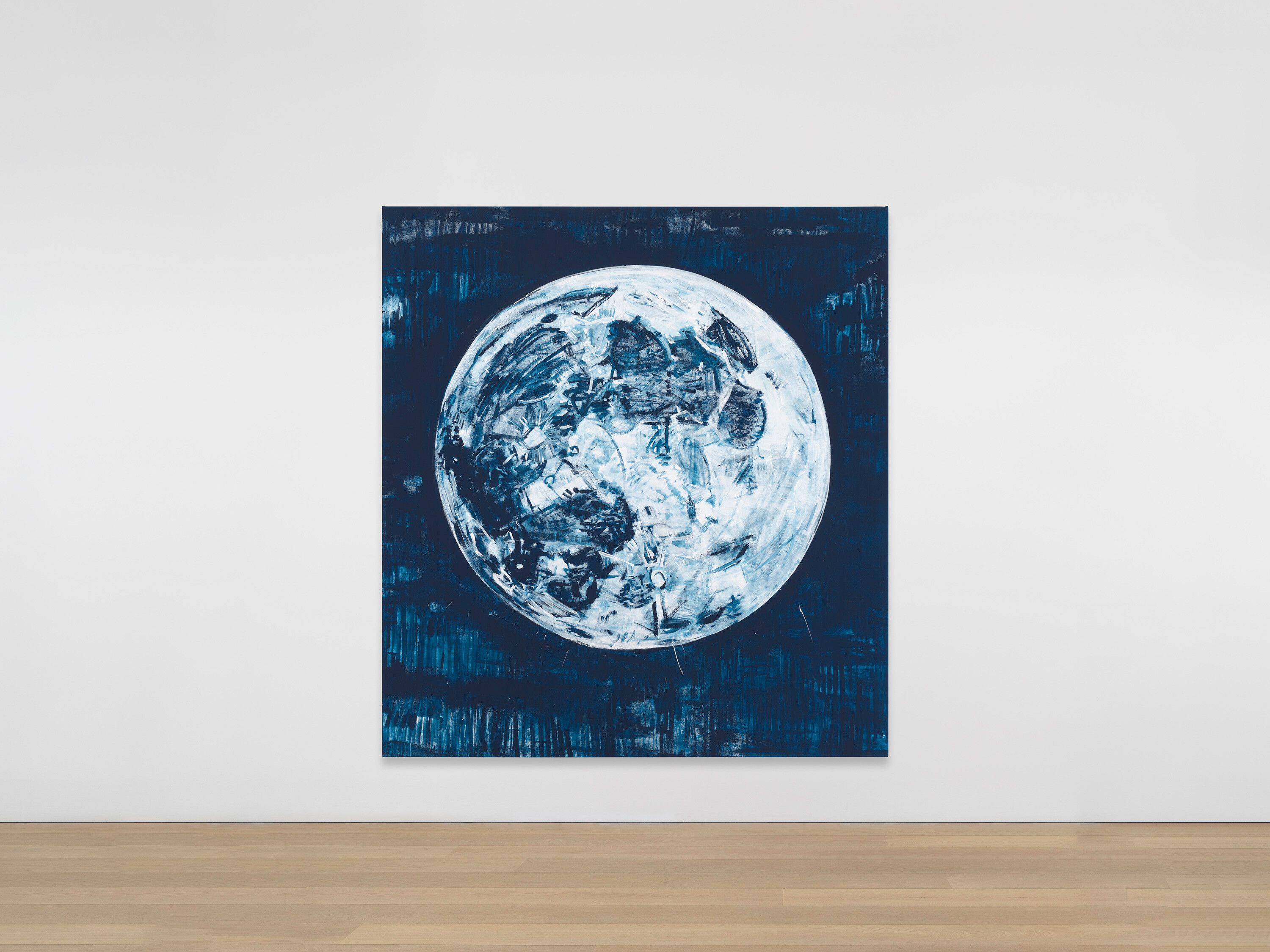 A painting by Cy Gavin, titled Untitled (Moon), dated 2021.