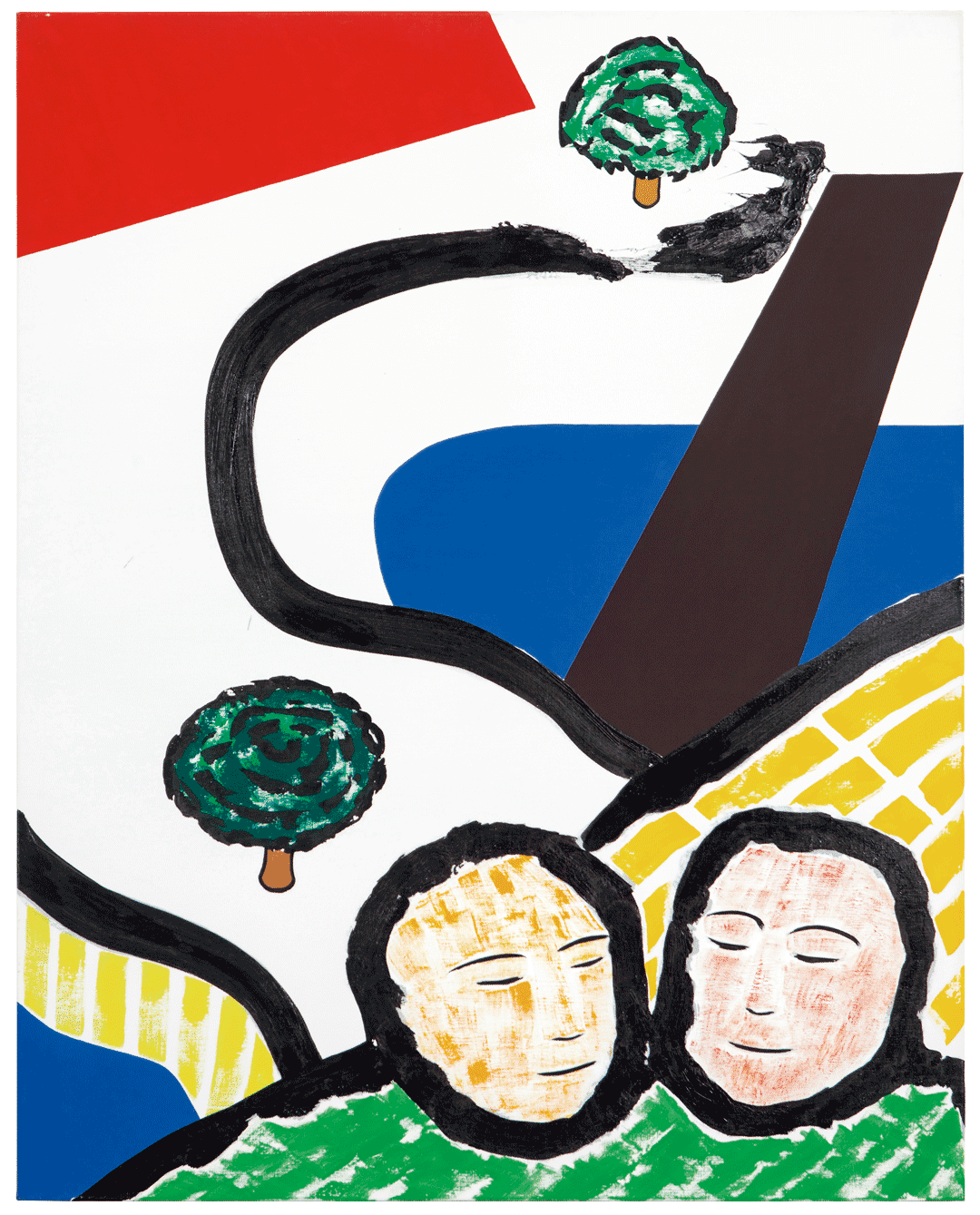 A painting by Jean-Michel Sanejouand, titled Espace-Peinture, 11.10.81, dated 1981.