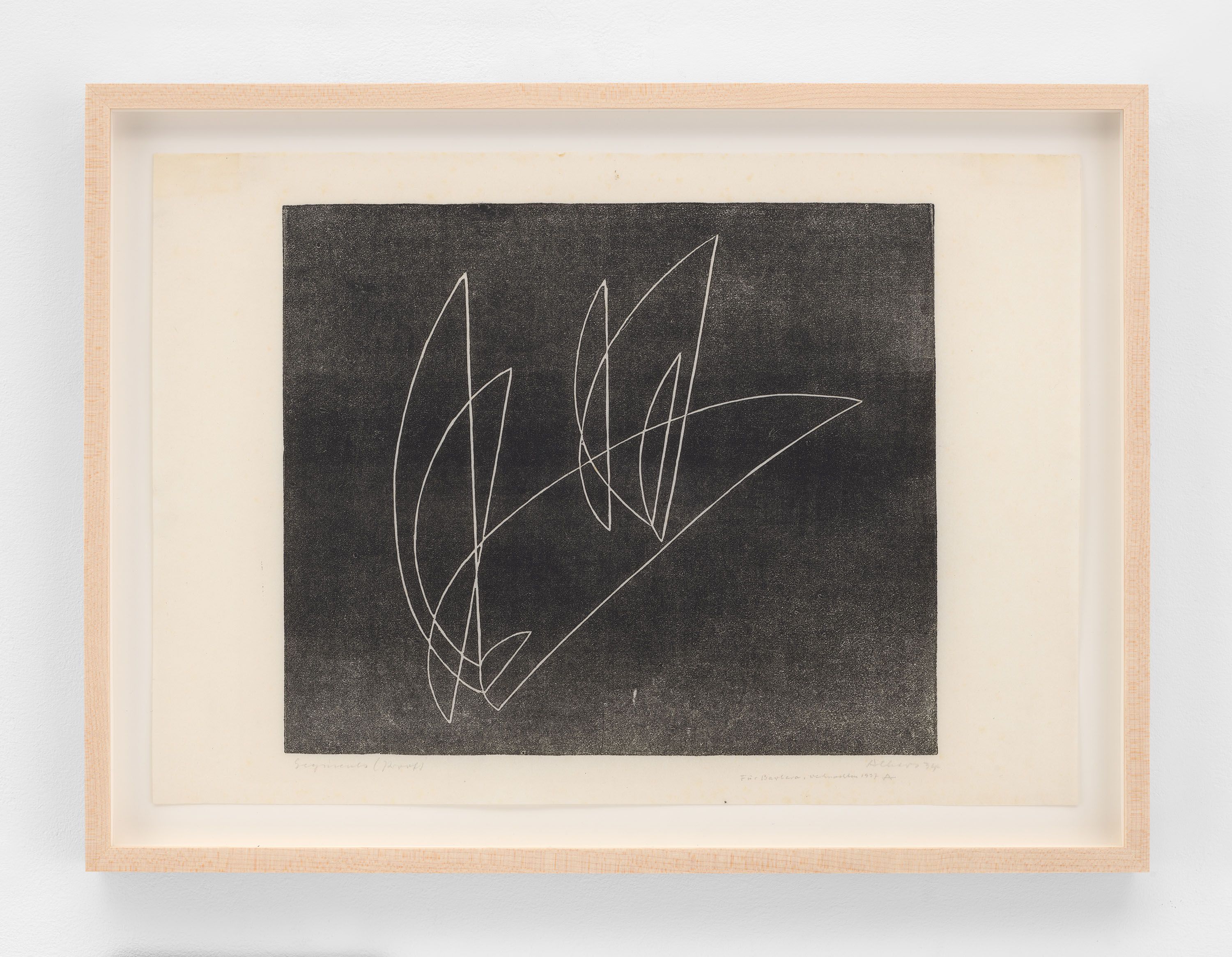 An artwork by Josef Albers, titled Segments, dated 1934.