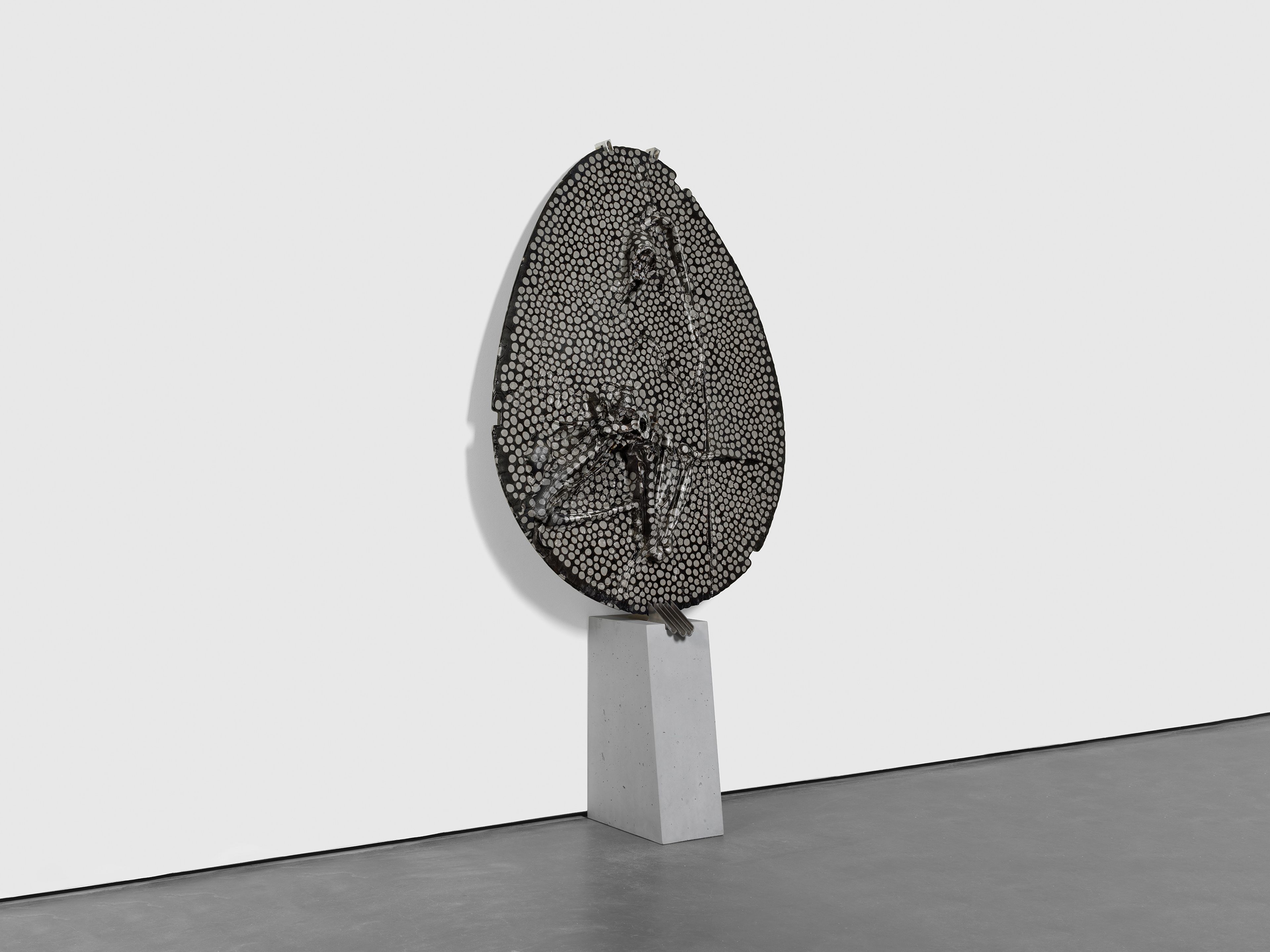 A sculpture by Andra Ursuta, titled Private Dancer (Grey Mince), dated 2025.